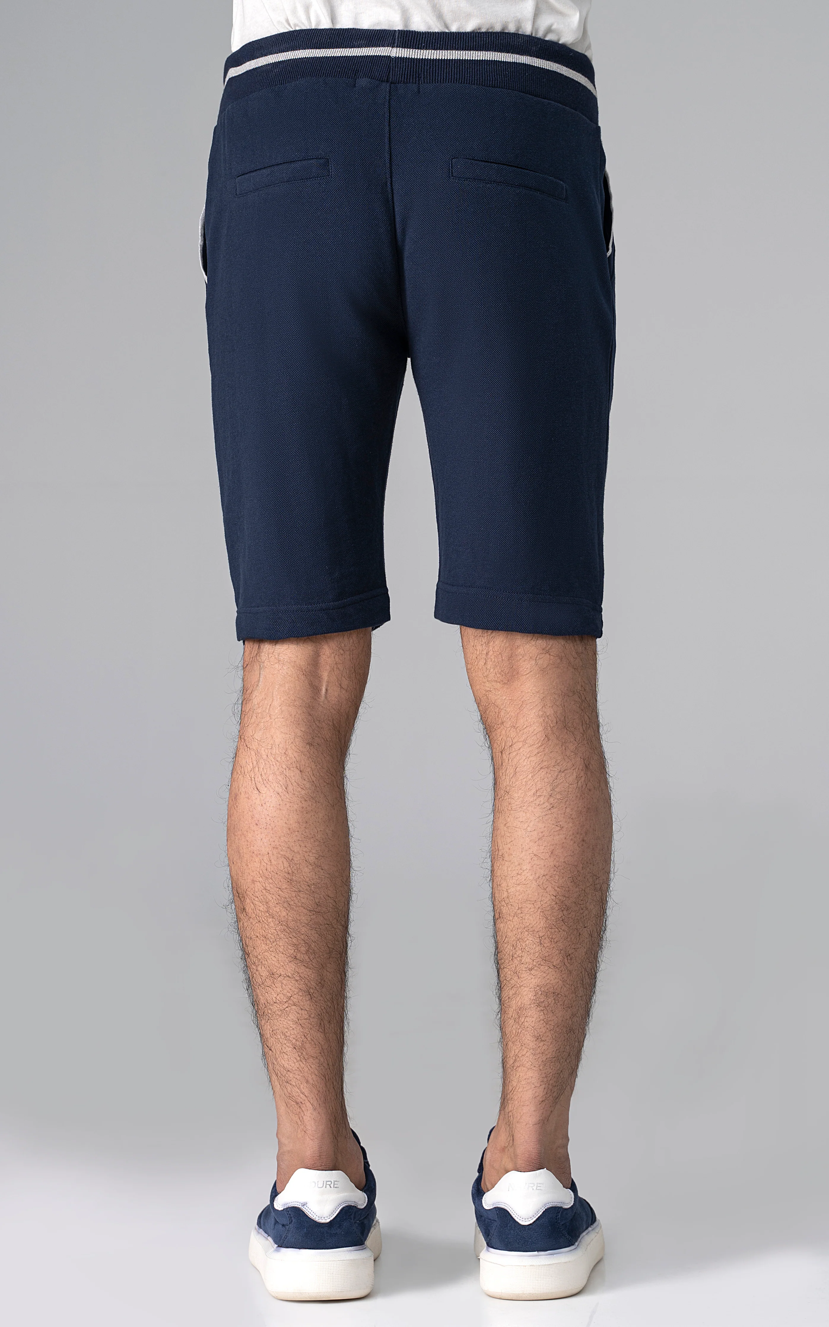 PIQUE INTERLOCK TIPPING SHORTS NAVY - Image 3