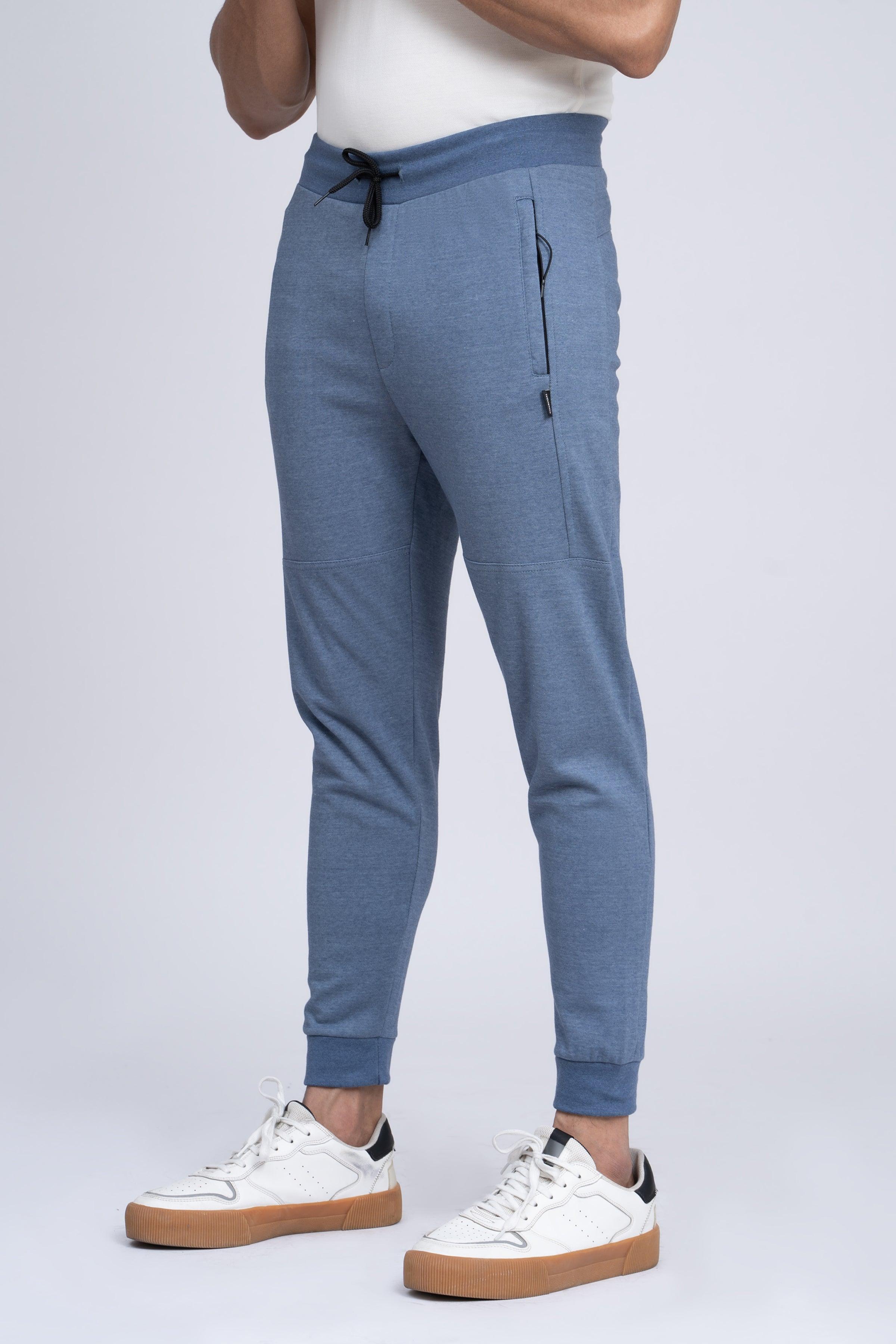 PIQUE INTERLOCK TROUSER BLUE