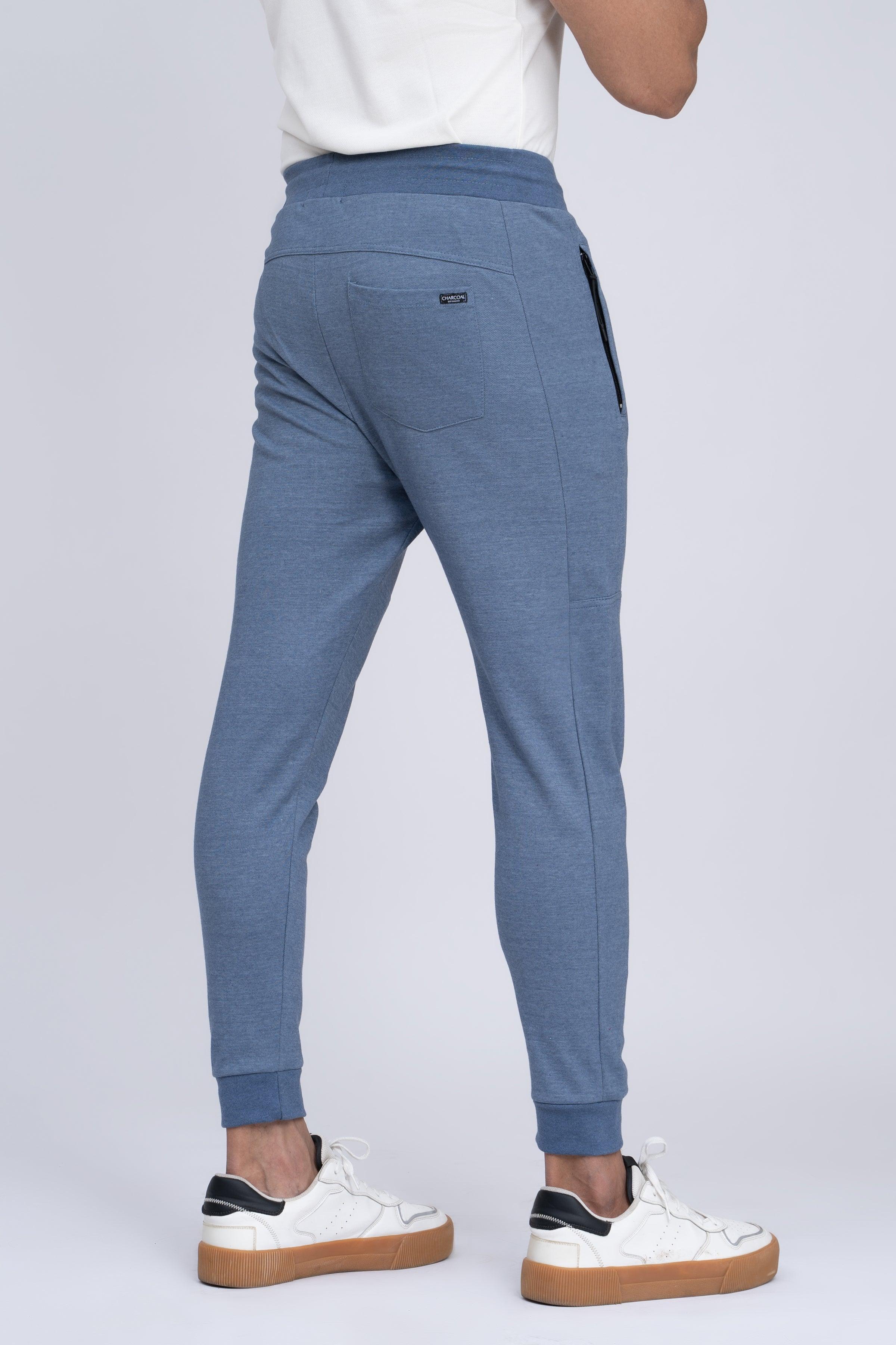 PIQUE INTERLOCK TROUSER BLUE - Image 3