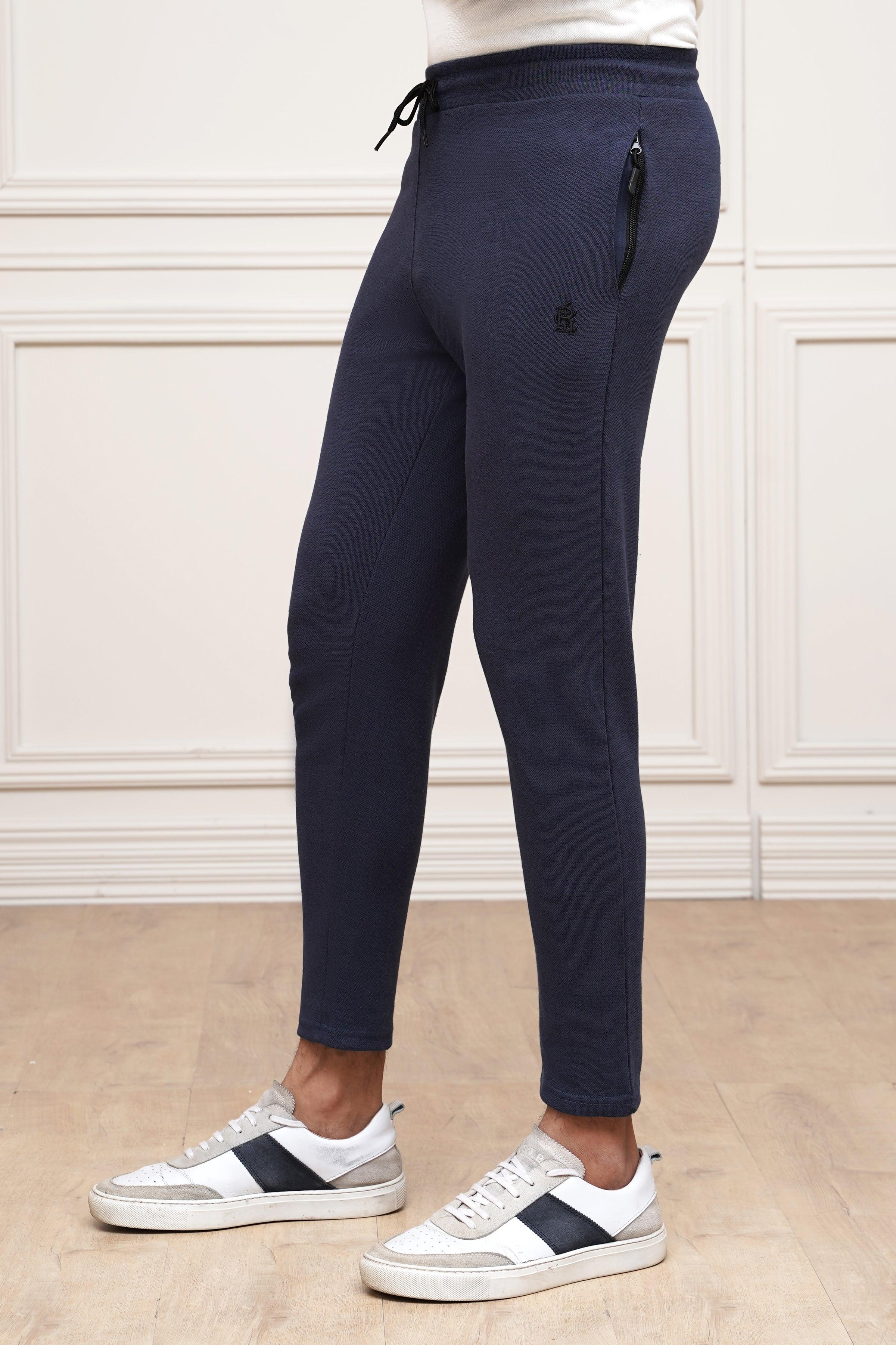 PIQUE INTERLOCK TROUSER DARK NAVY