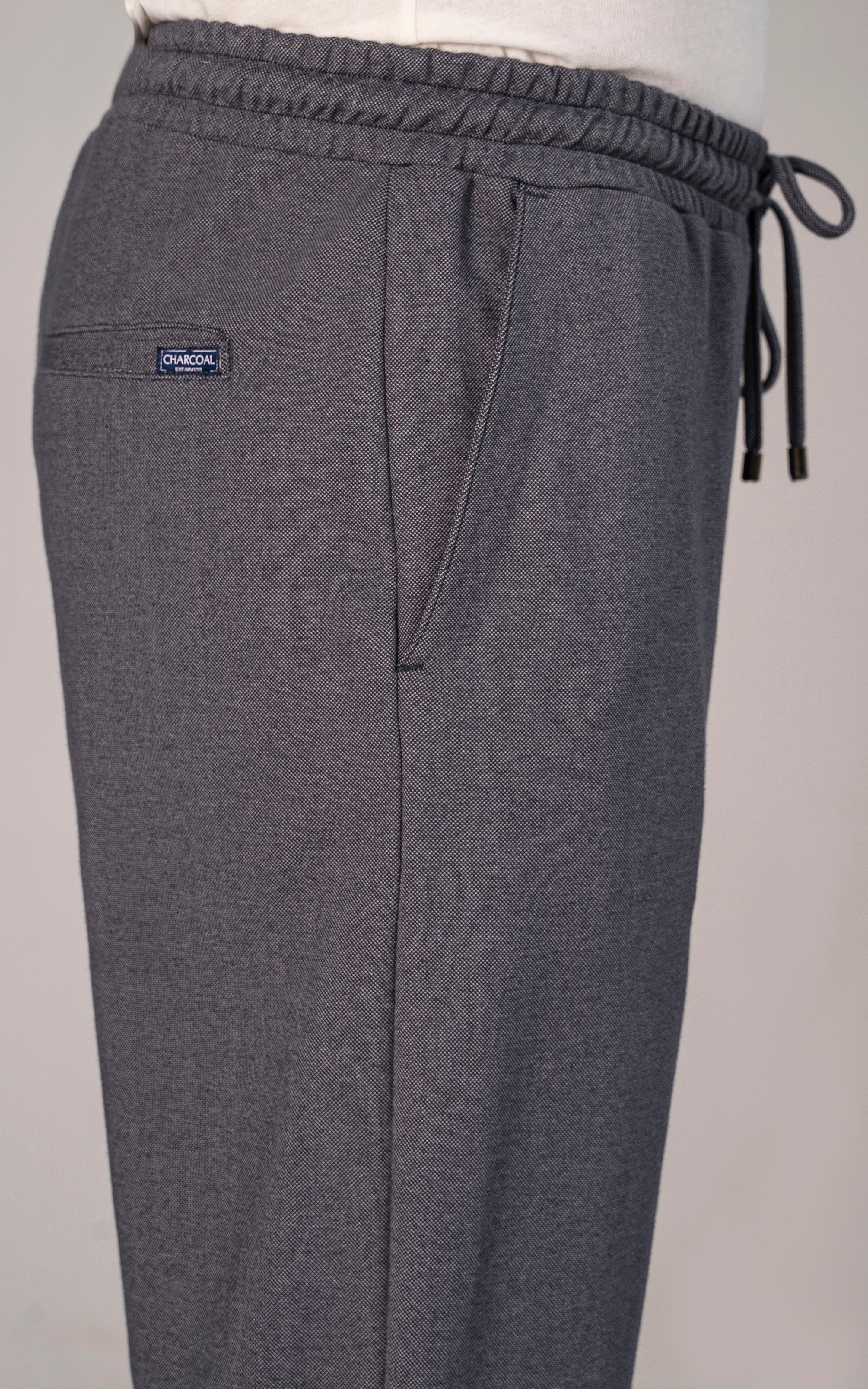 PIQUE INTERLOCK TROUSER NAVY MELANGE - Image 4