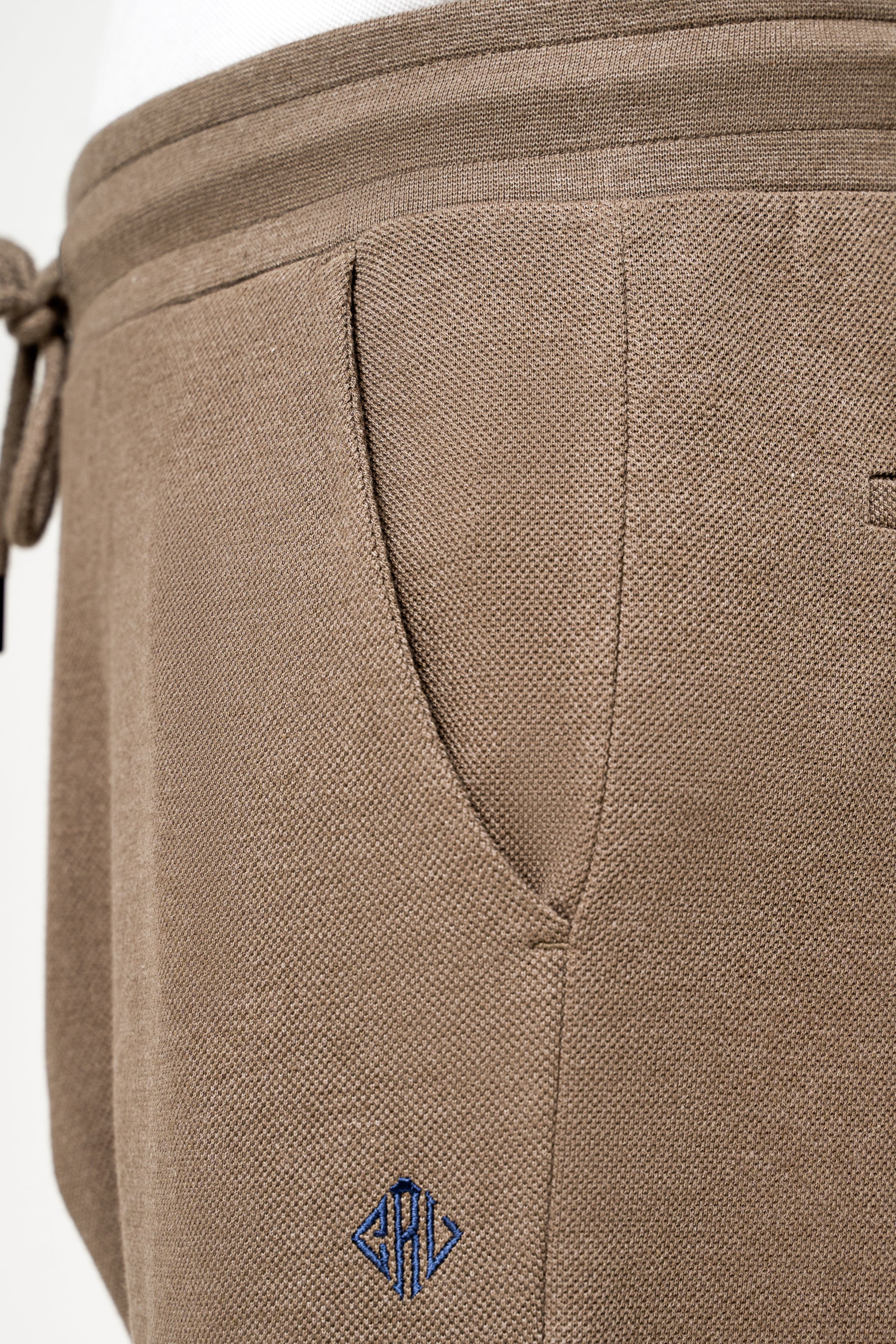 PIQUE JOGGER WAIST TROUSER KHAKI - Image 5