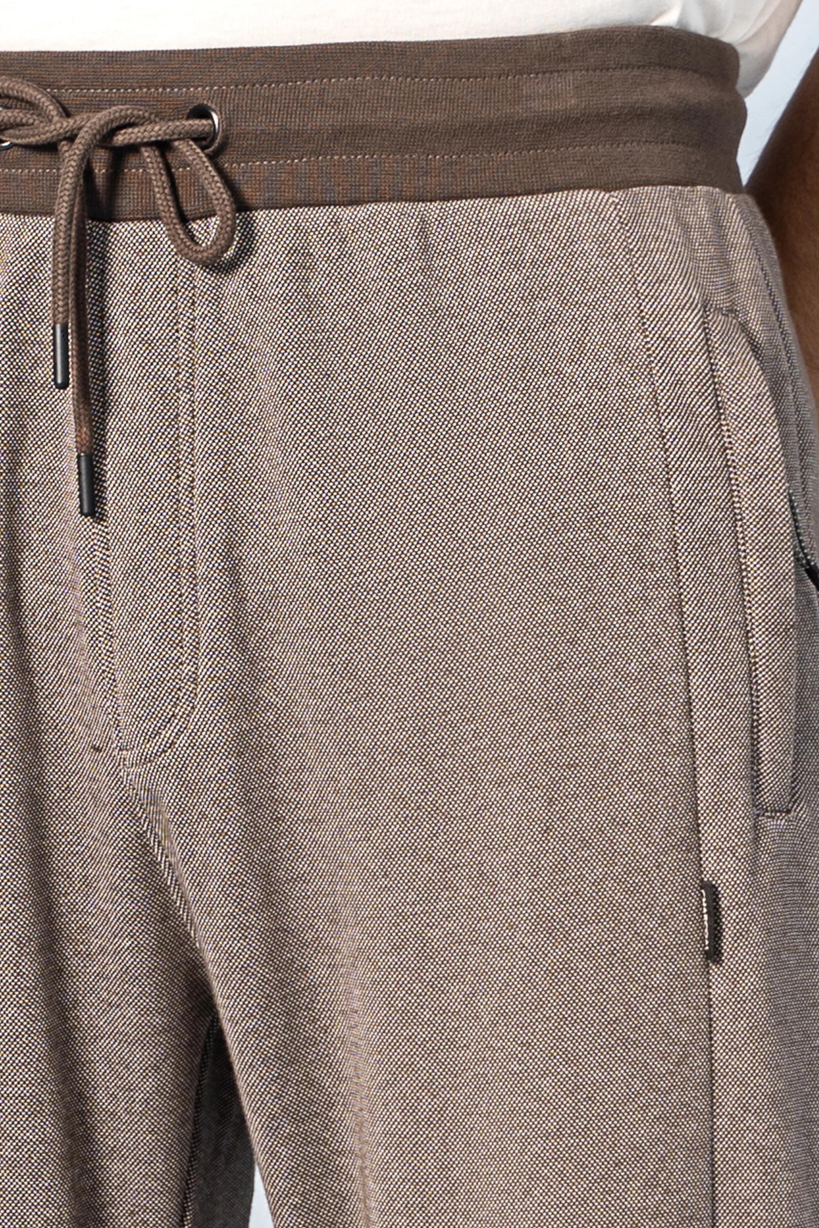 PIQUE MELANGE JOGGER TROUSER DARK OLIVE - Image 3