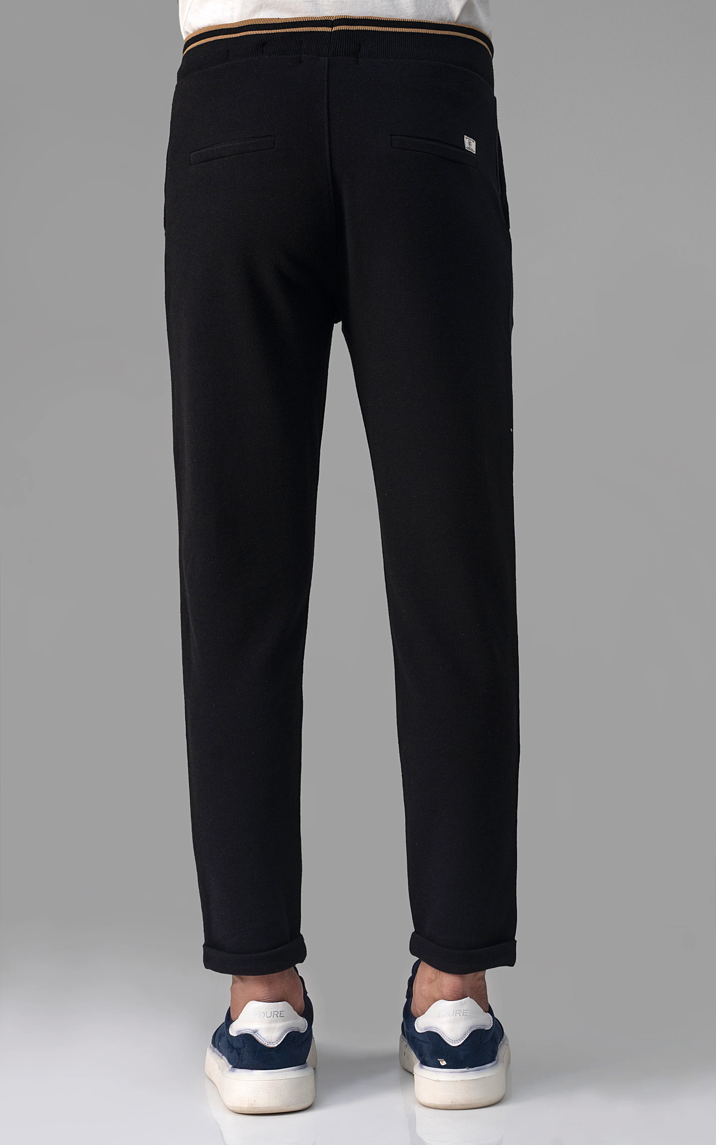 PIQUE TERRY TROUSER BLACK - Image 3