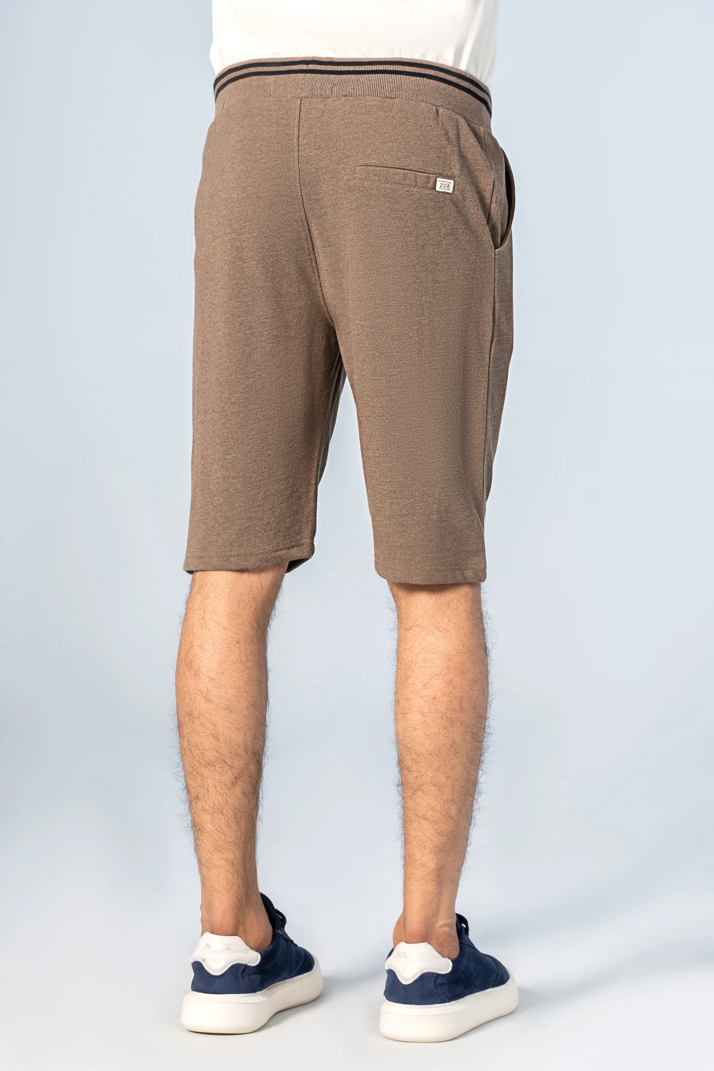 PIQUE TIPPING SHORTS DARK OLIVE - Image 4