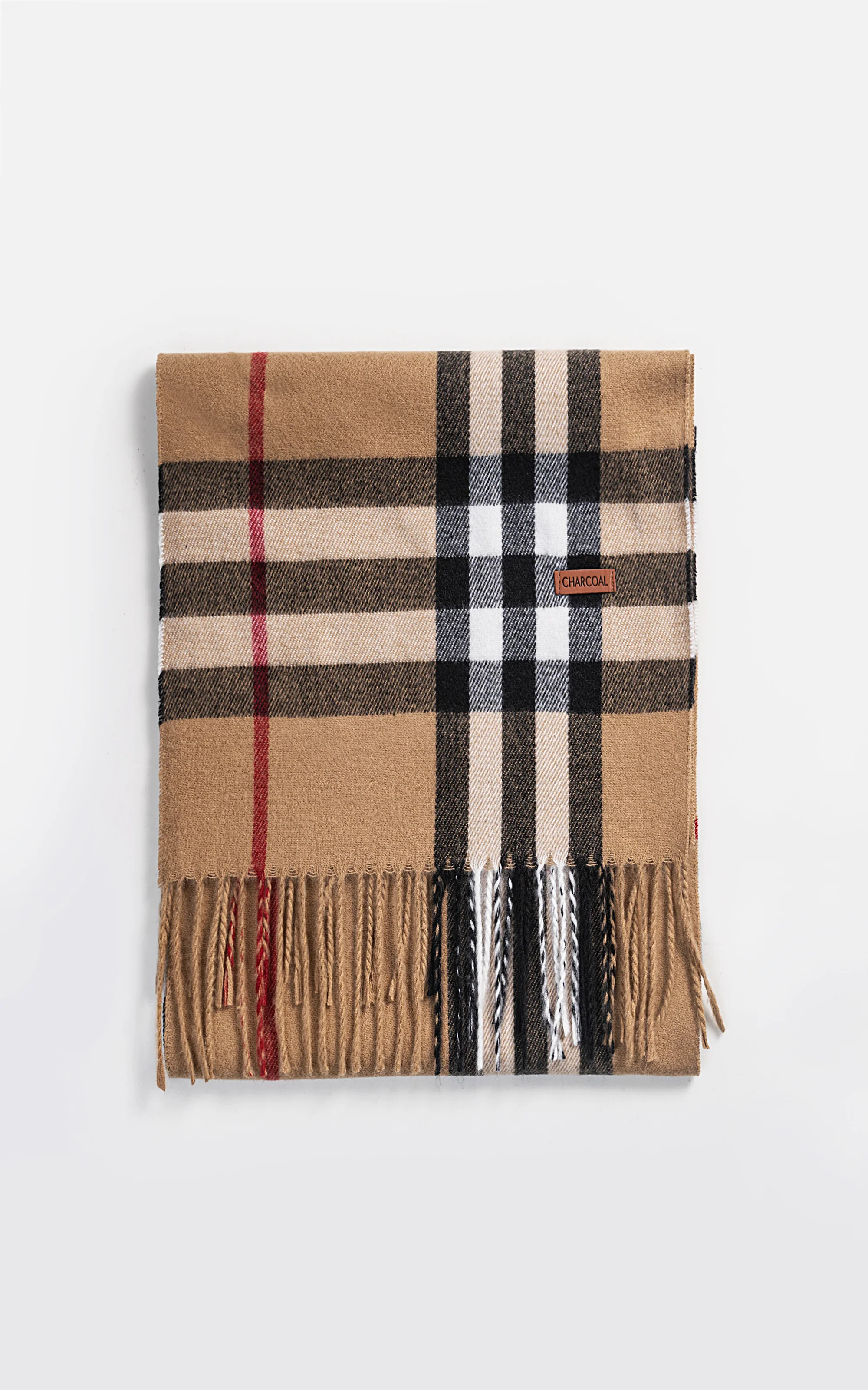 Plaid Wool Blended scarf - Image 3