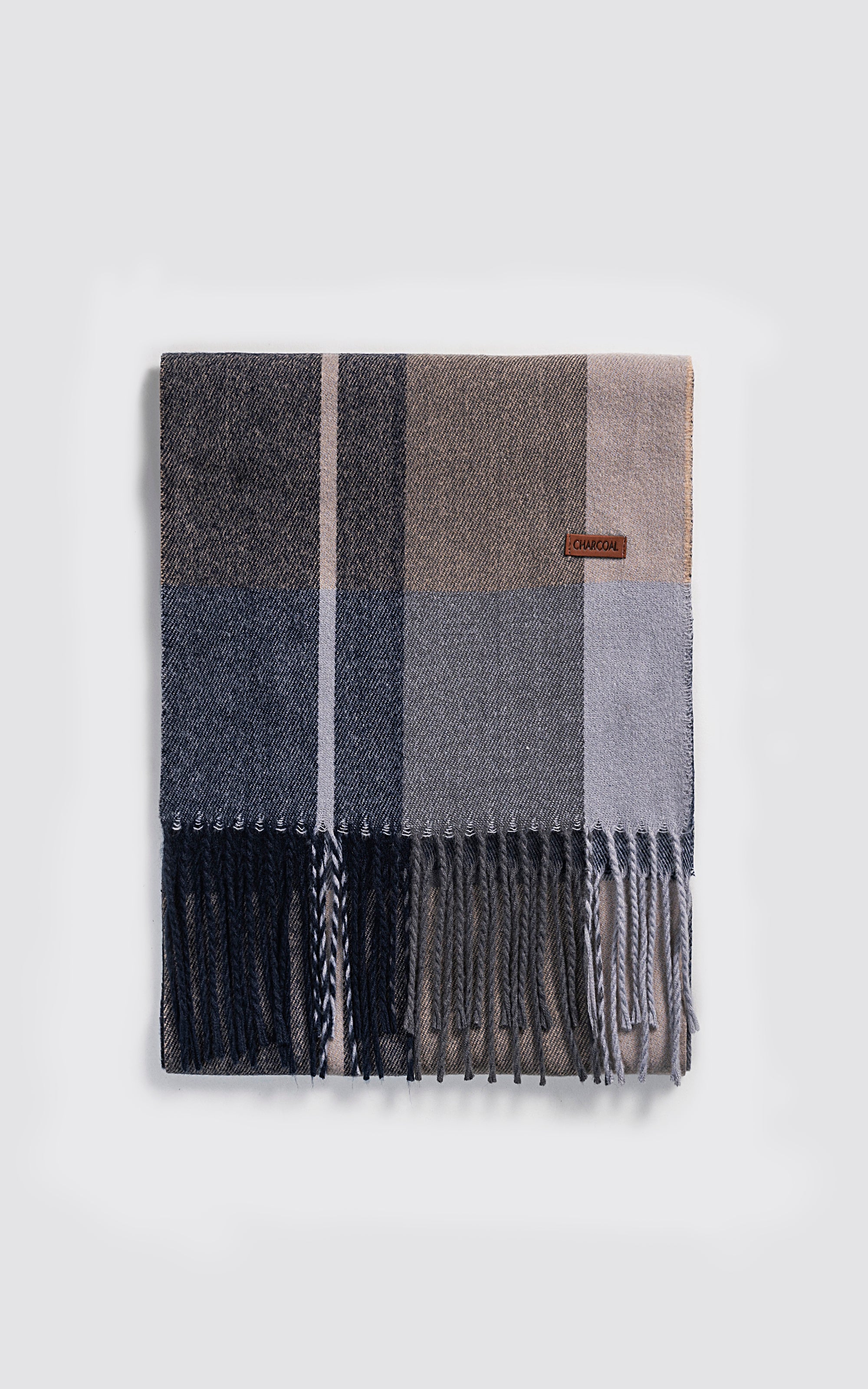 Plaid Wool Blended scarf - Image 3