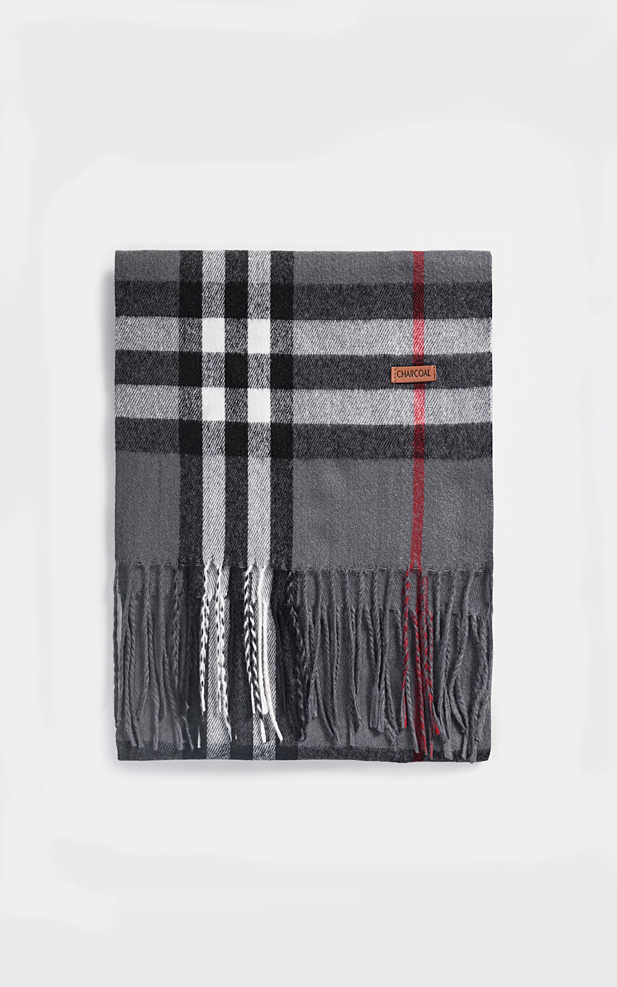 Plaid Wool Blended scarf - Image 3