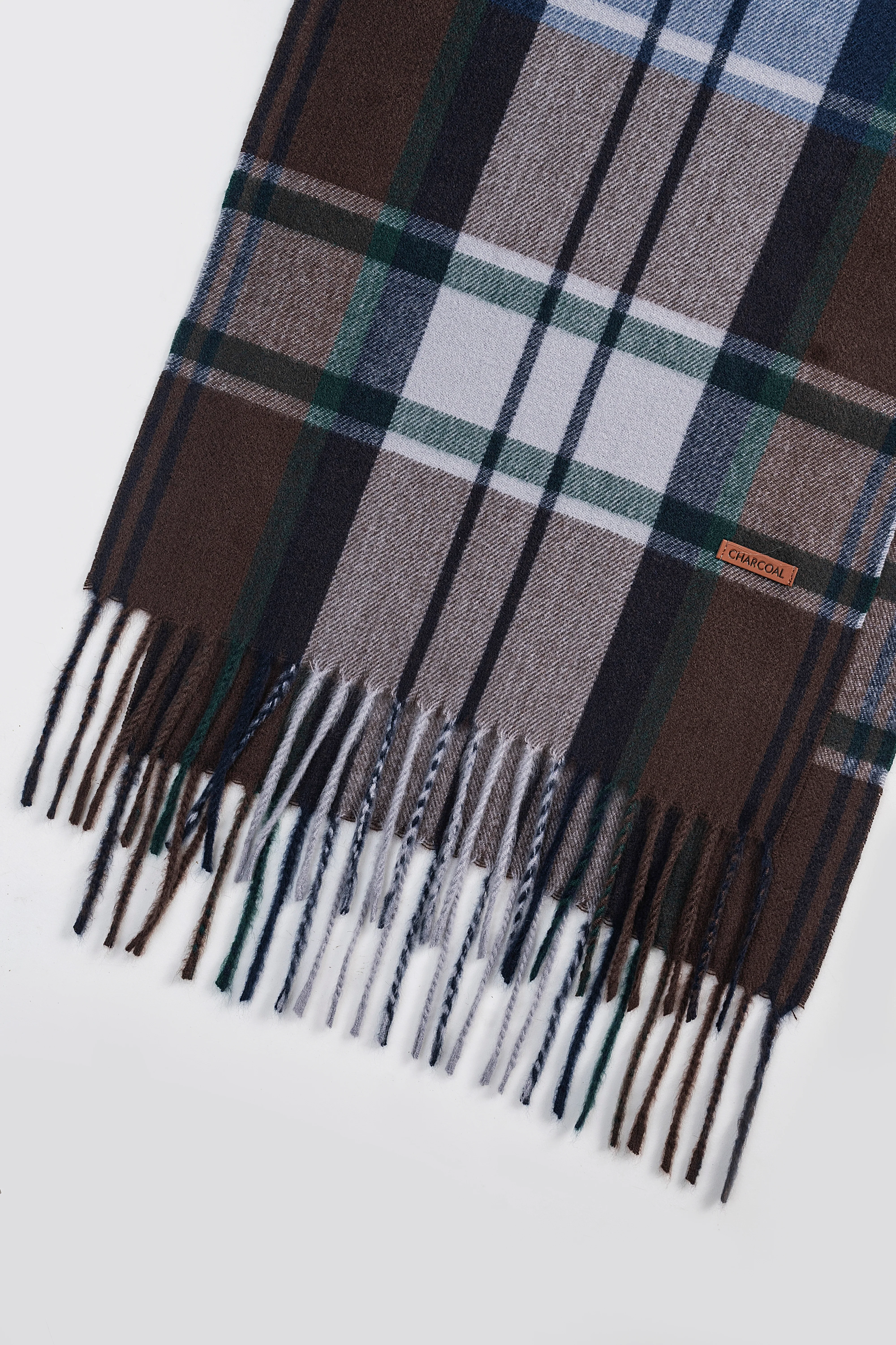 Plaid Wool Blended scarf - Image 3
