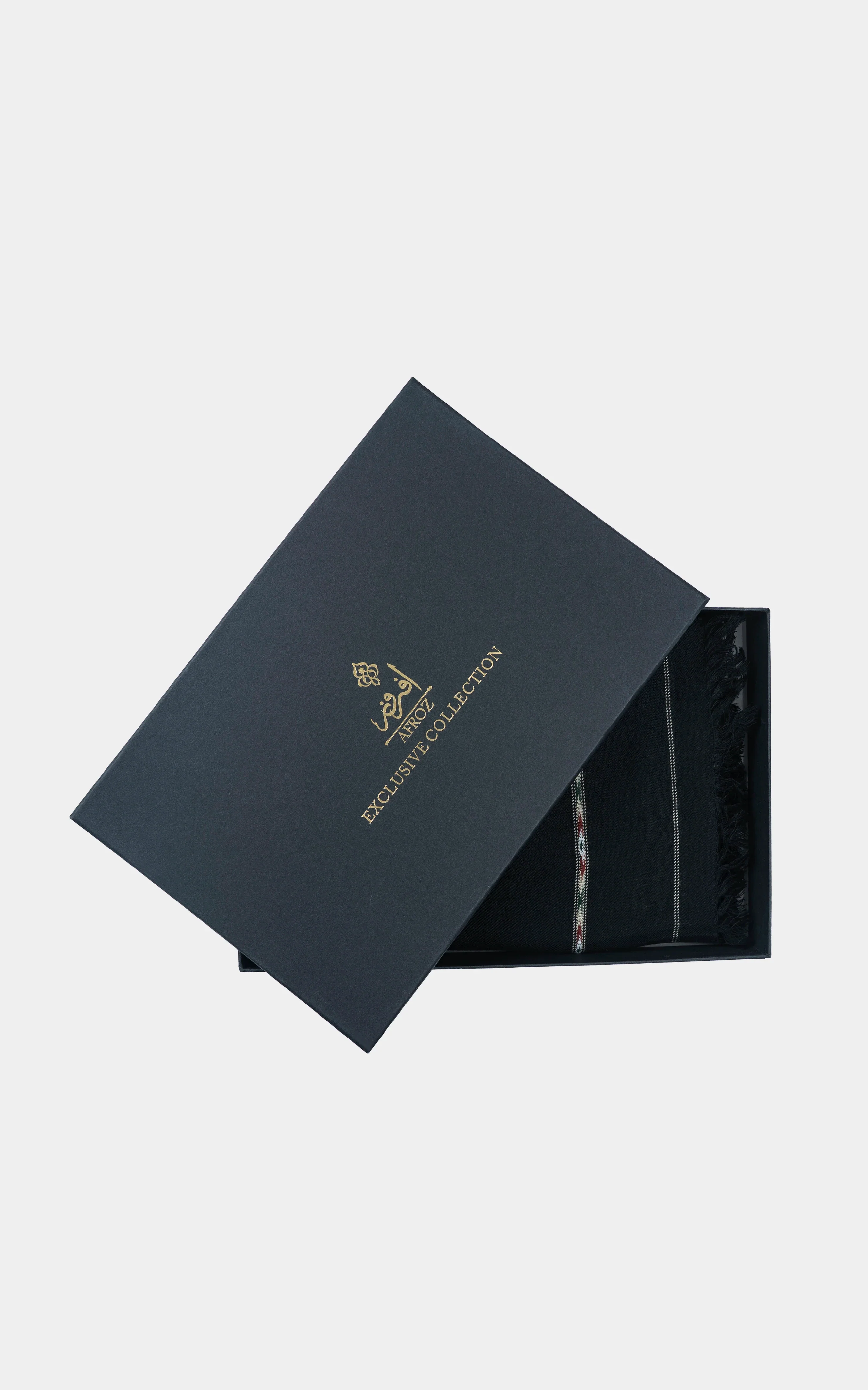 PLAIN BLENDED | CLASSIC WOOL SHAWL BLACK - Image 3