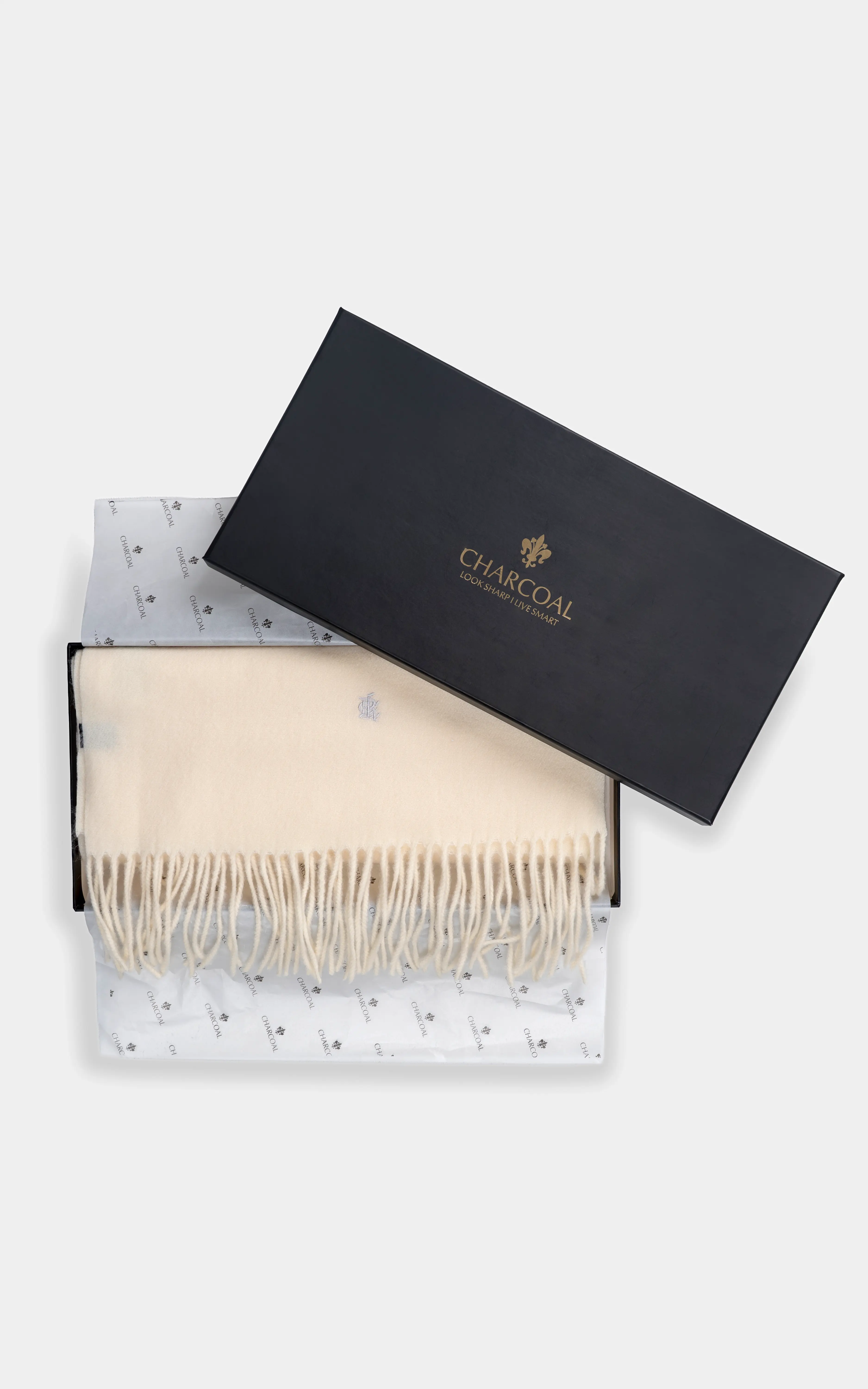 PLAIN EMBROIDERY SCARF - Image 3