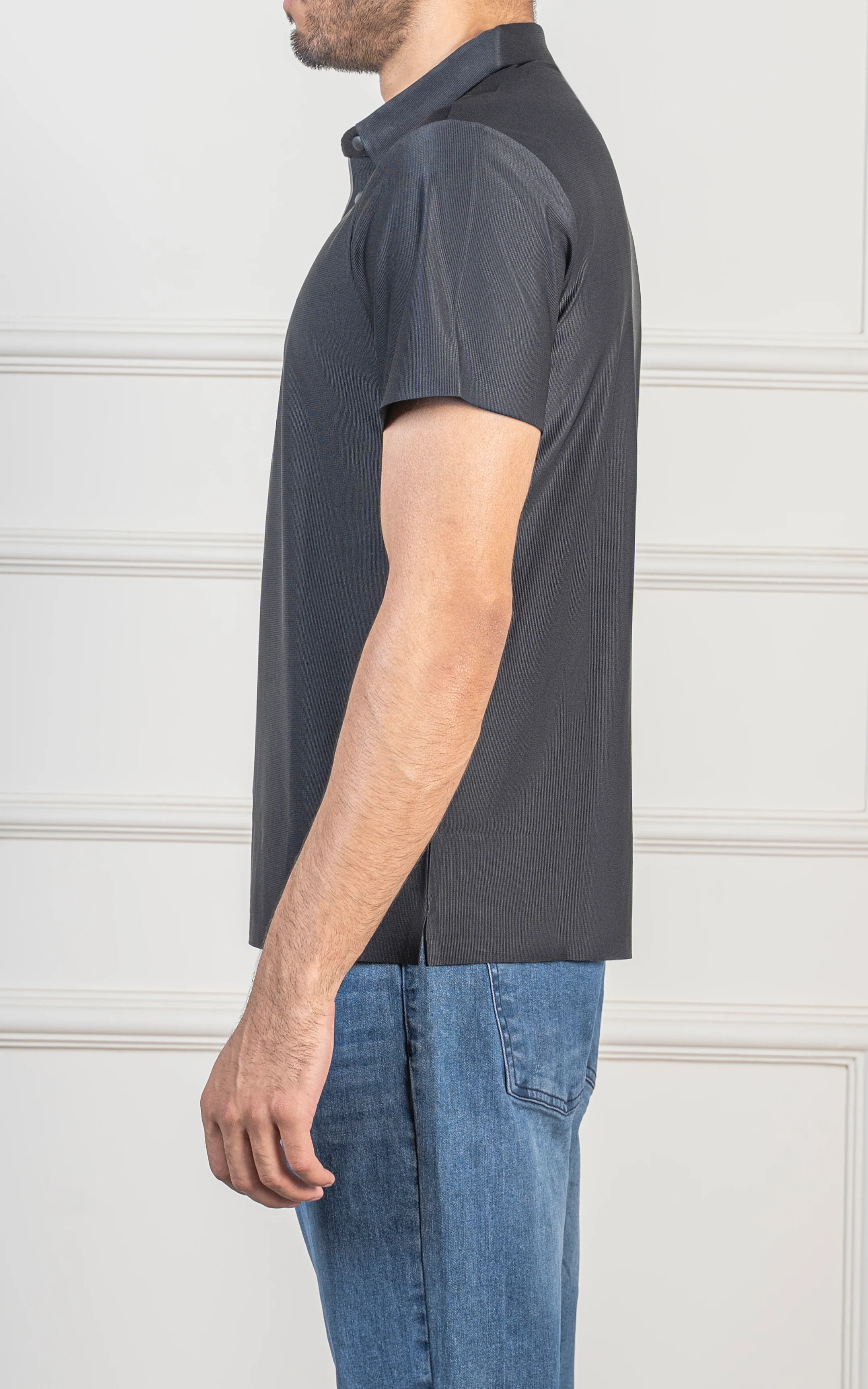 PLAIN EXECUTIVE POLO SHIRT BLACK - Image 4