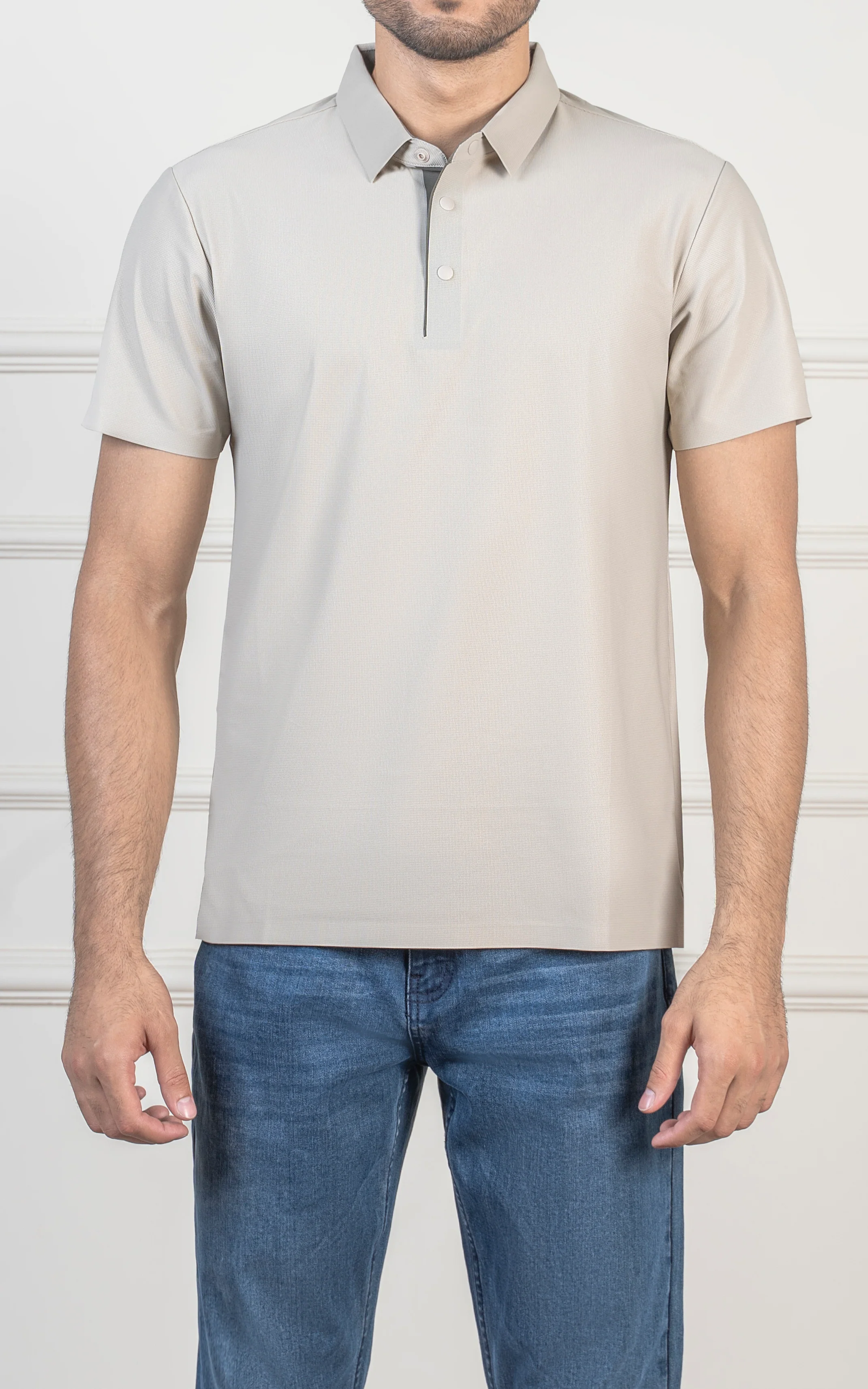 PLAIN EXECUTIVE POLO SHIRT KHAKI - Image 2