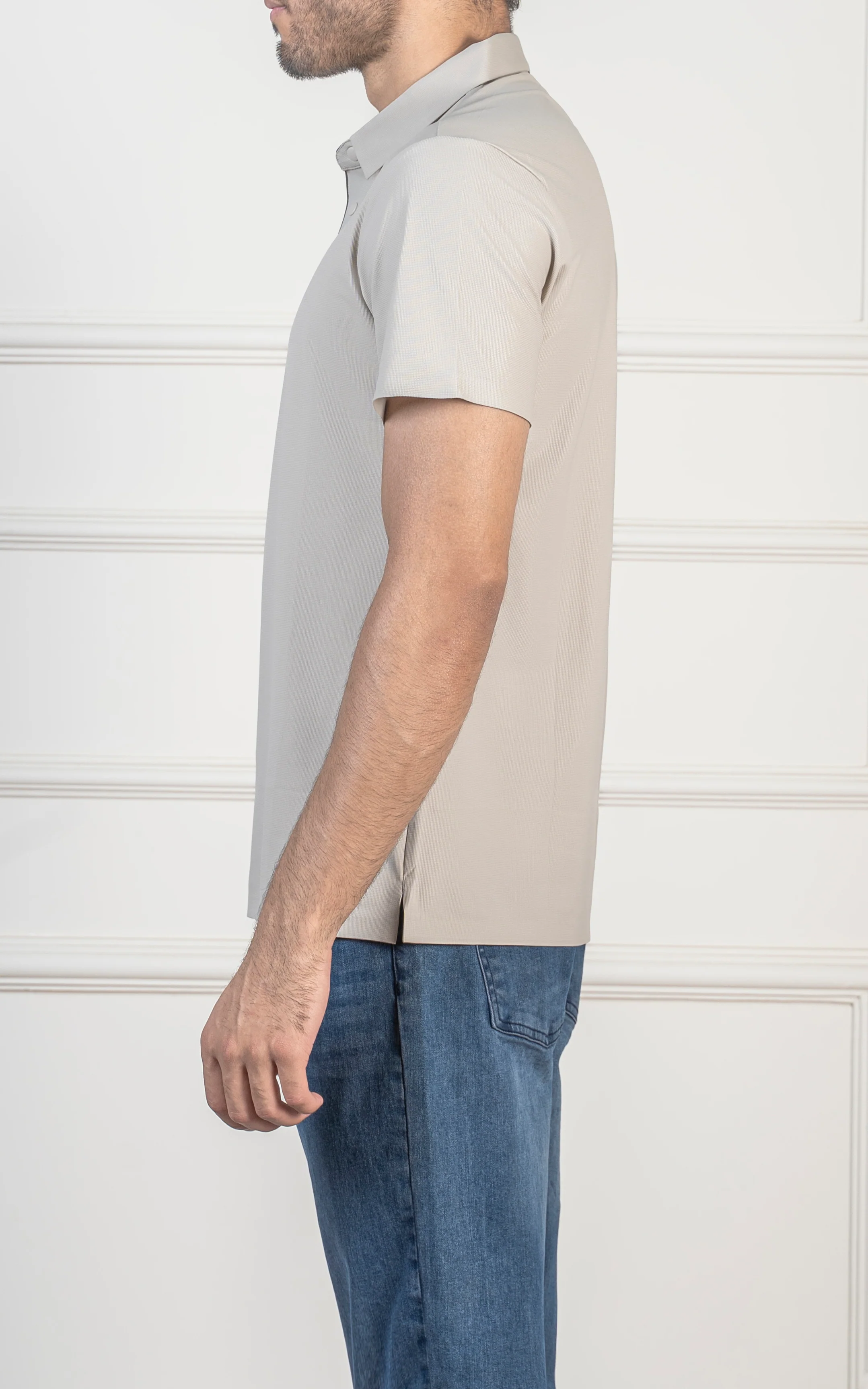 PLAIN EXECUTIVE POLO SHIRT KHAKI - Image 4