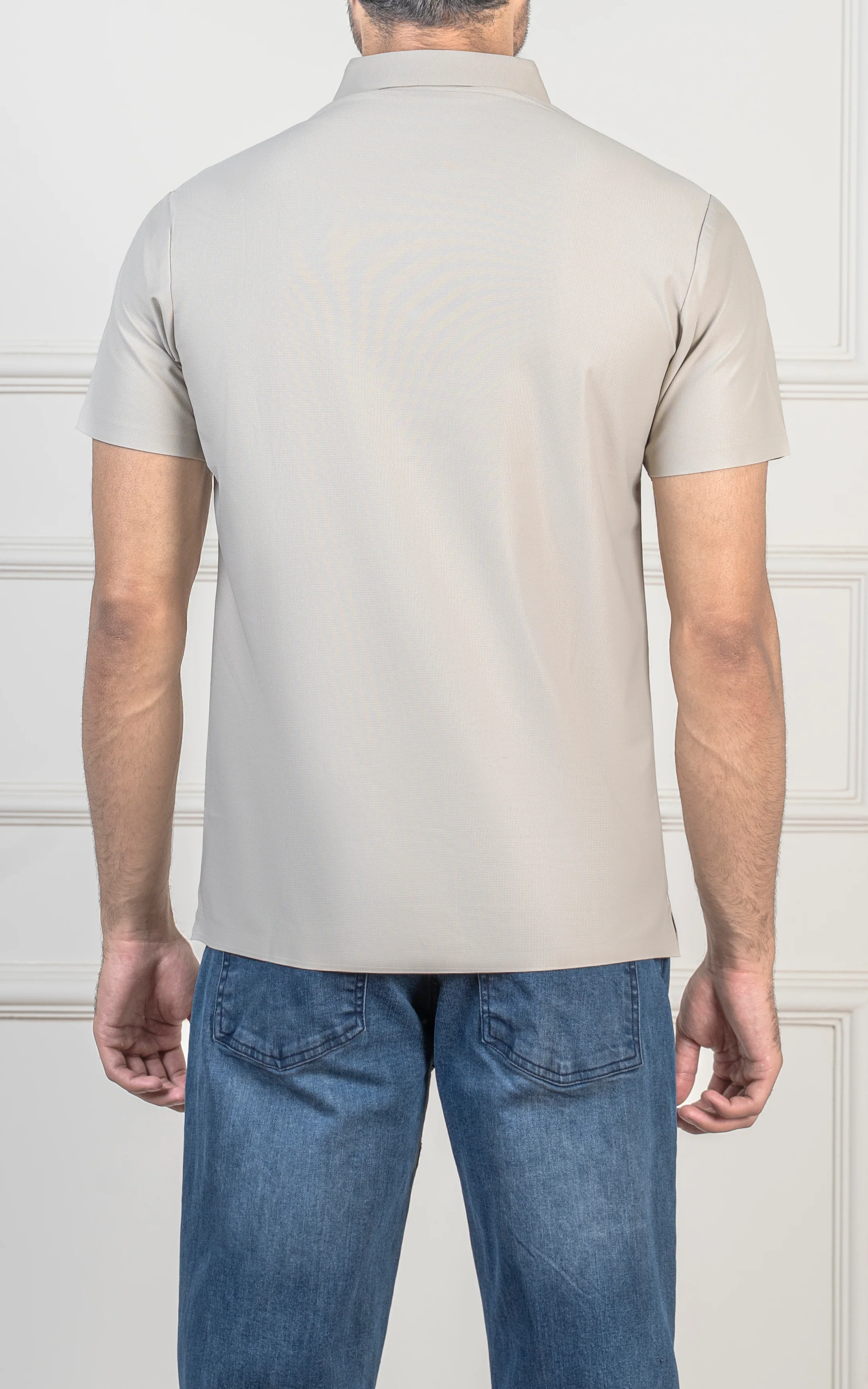 PLAIN EXECUTIVE POLO SHIRT KHAKI - Image 5