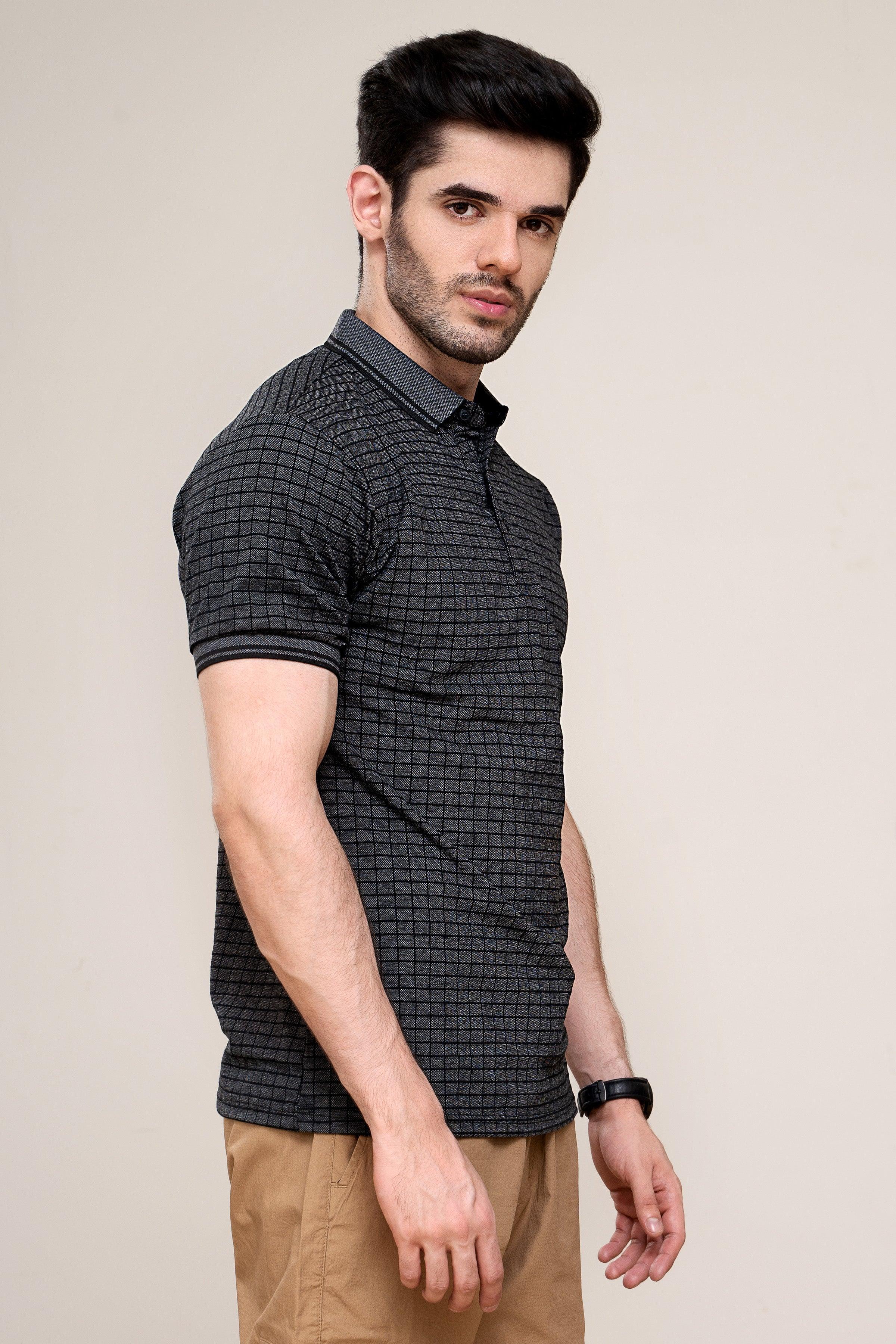 POLO SHIRT BLACK GREY - Image 2