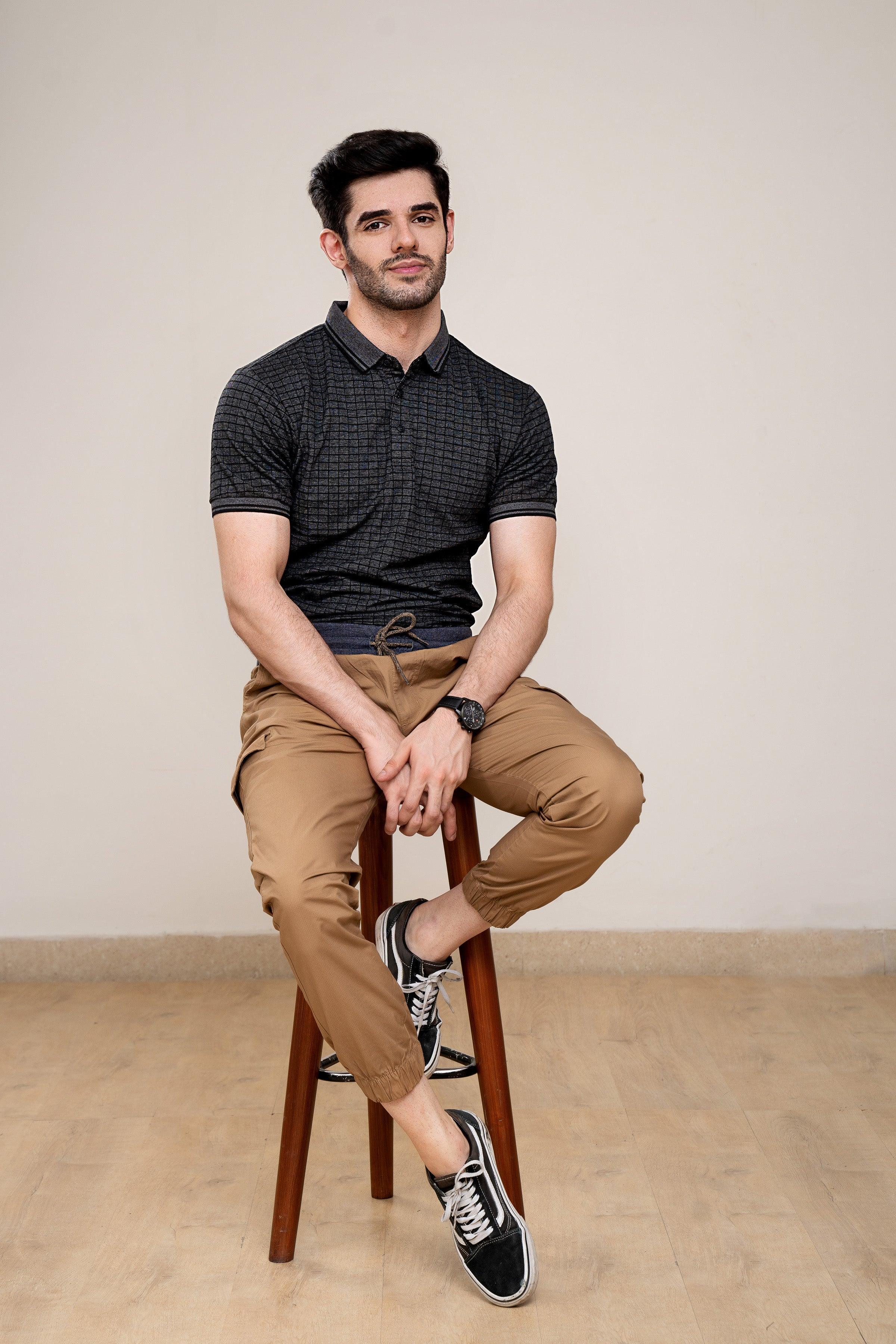 POLO SHIRT BLACK GREY - Image 4