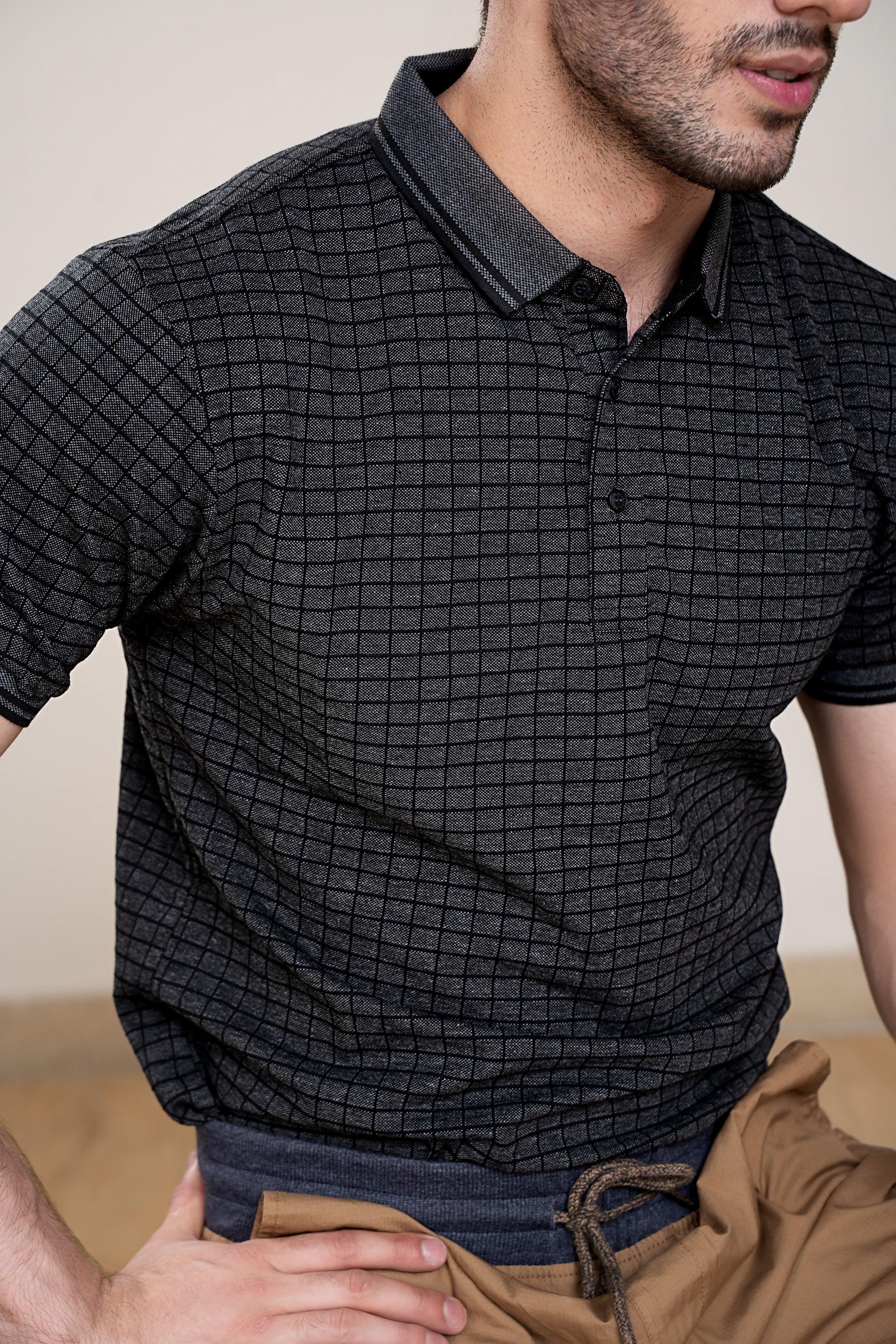 POLO SHIRT BLACK GREY - Image 5