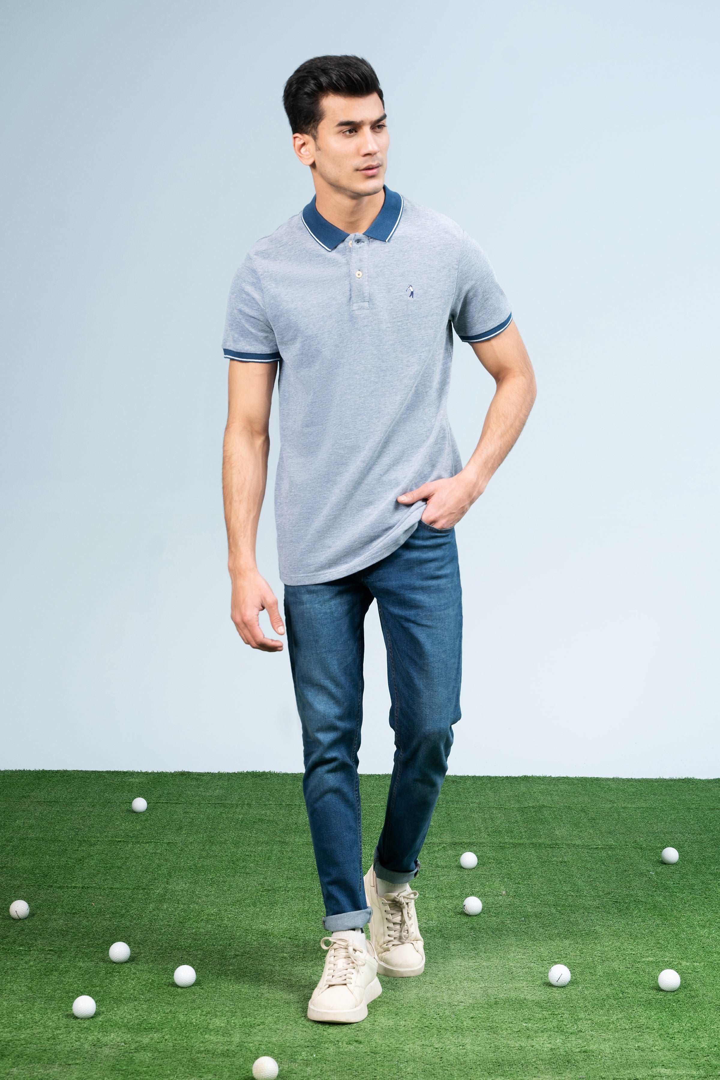 BIRD EYE POLO BLUE