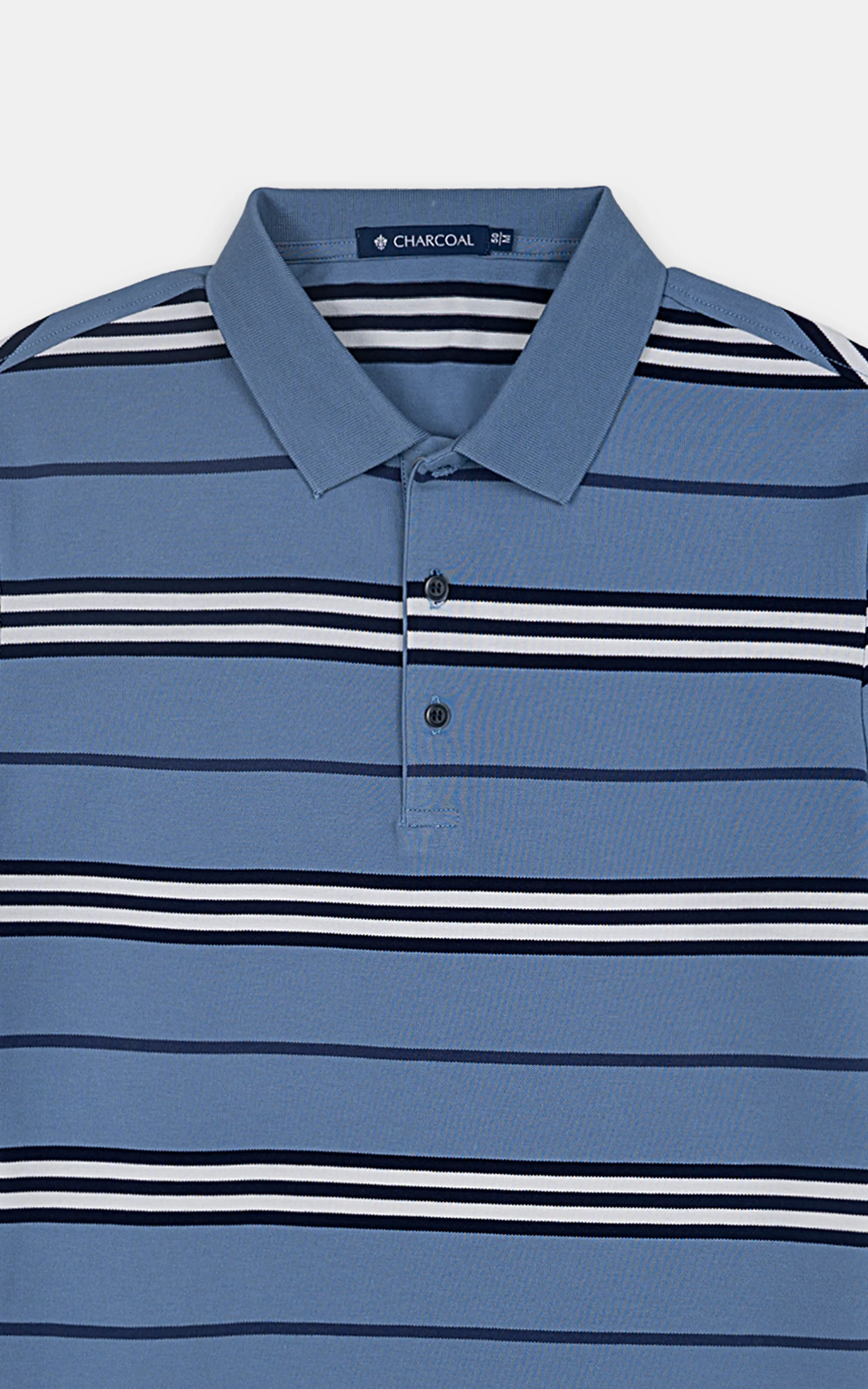 EXECUTIVE POLO RIBBED COLLAR BLUE - Image 2
