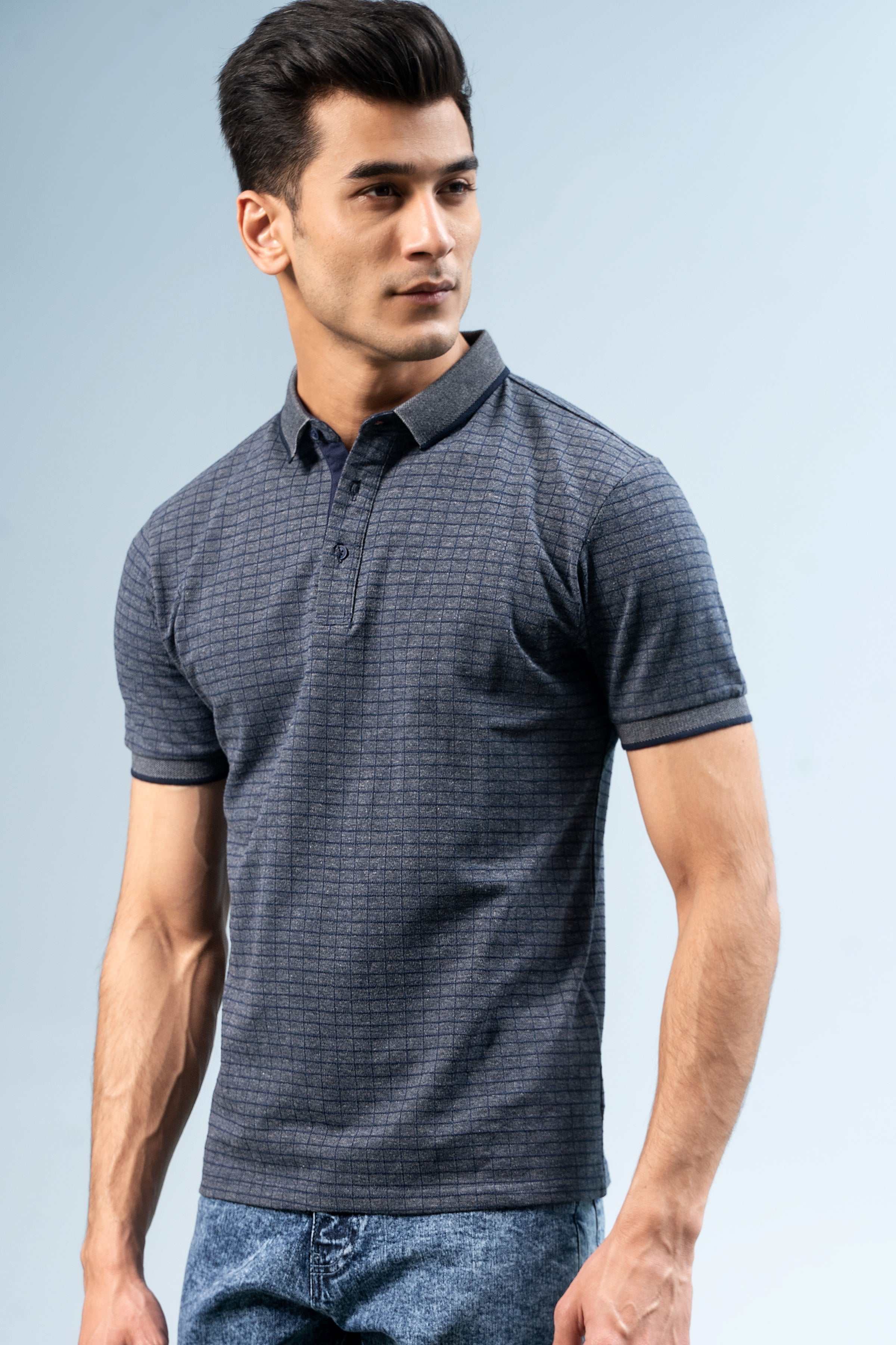 EXECUTIVE POLO BLUE GREY - Image 2