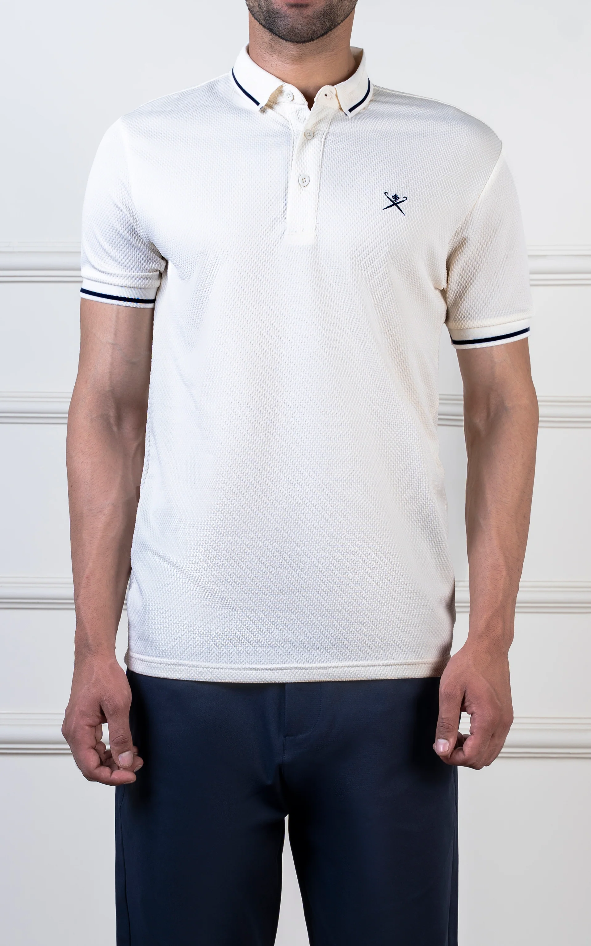 TIPPING COLLAR POLO CREAM - Image 2