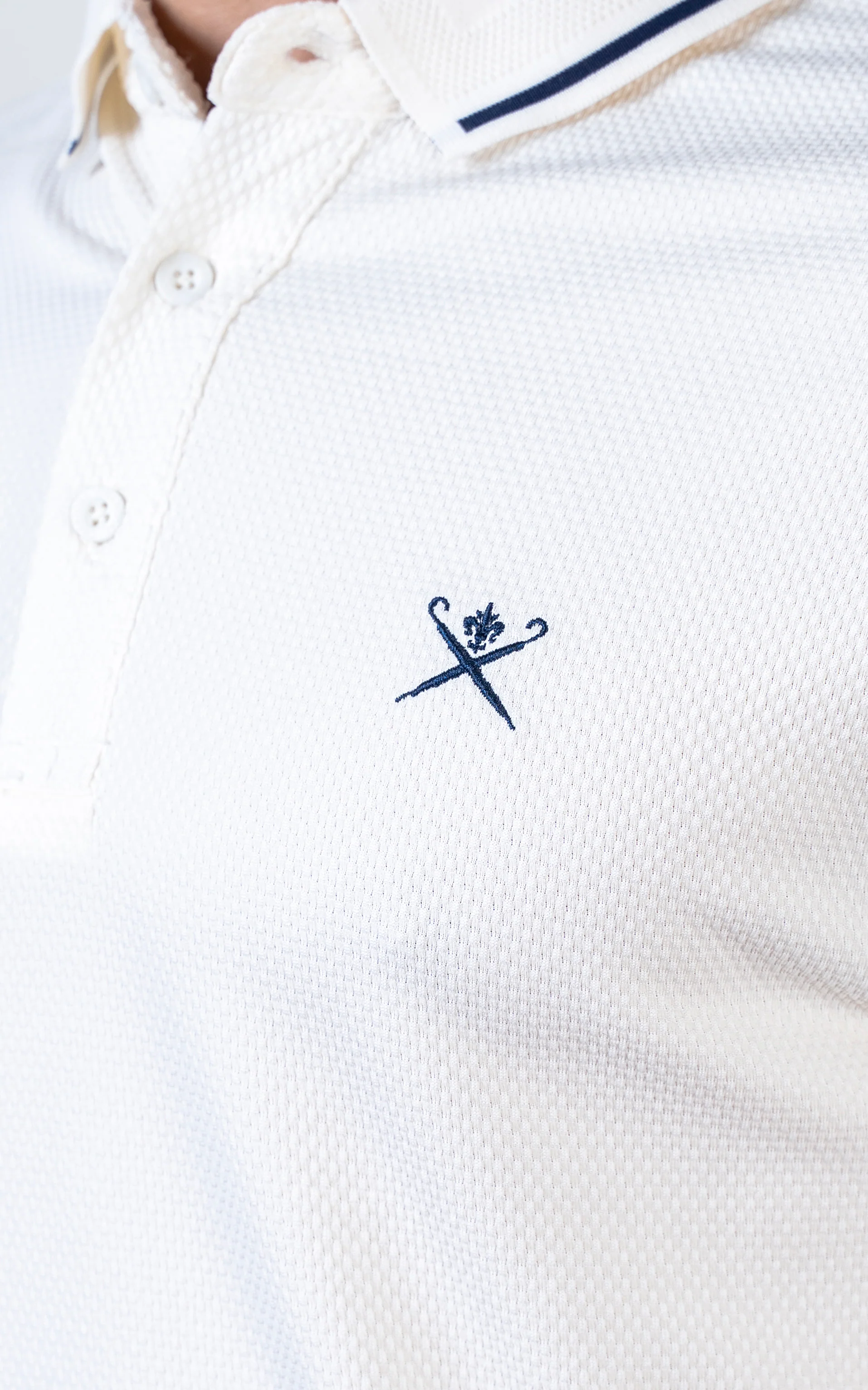 TIPPING COLLAR POLO CREAM - Image 3