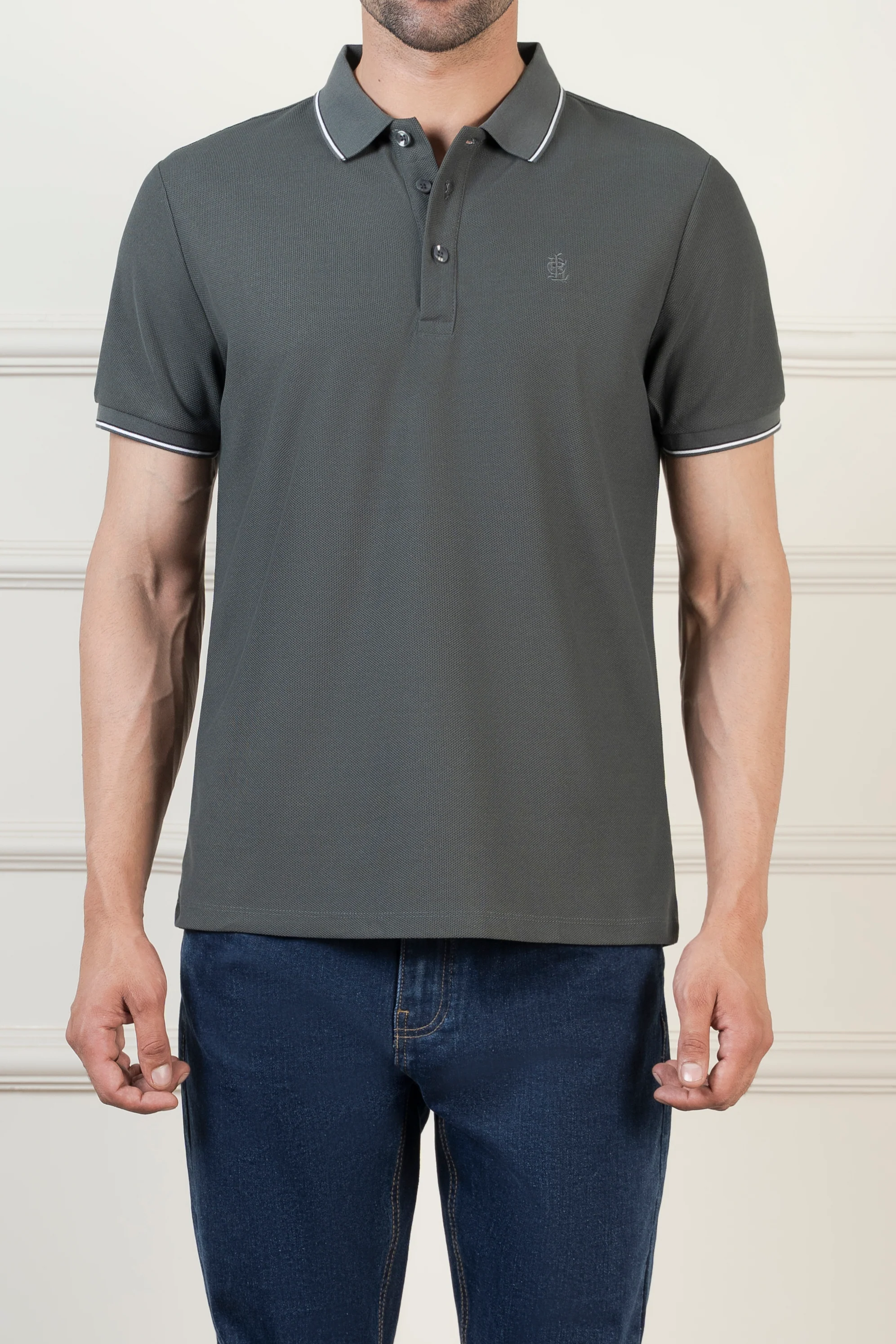 CLASSIC TIPPING POLO DARK OLIVE - Image 2