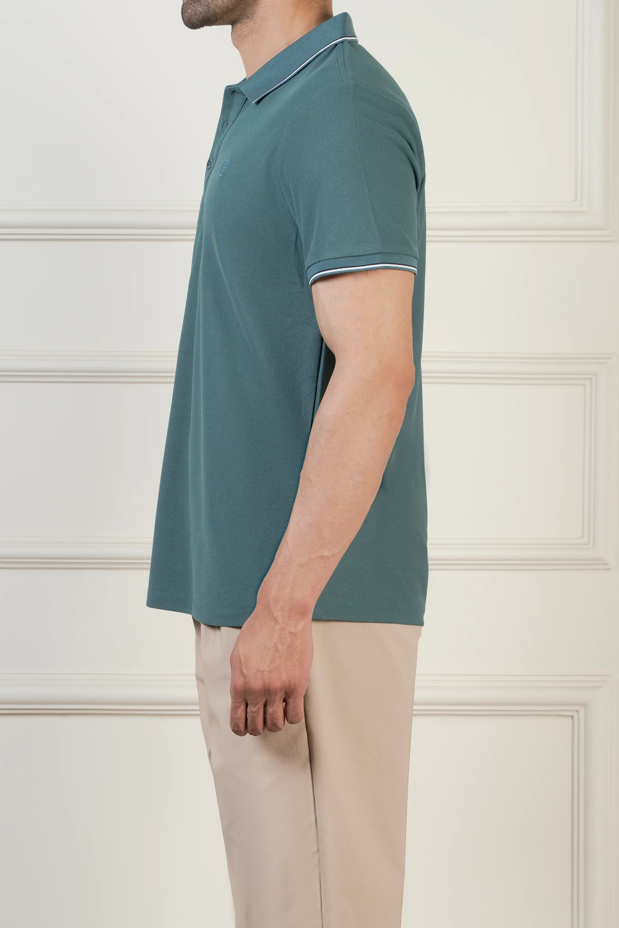 CLASSIC TIPPING POLO FOREST GREEN - Image 2