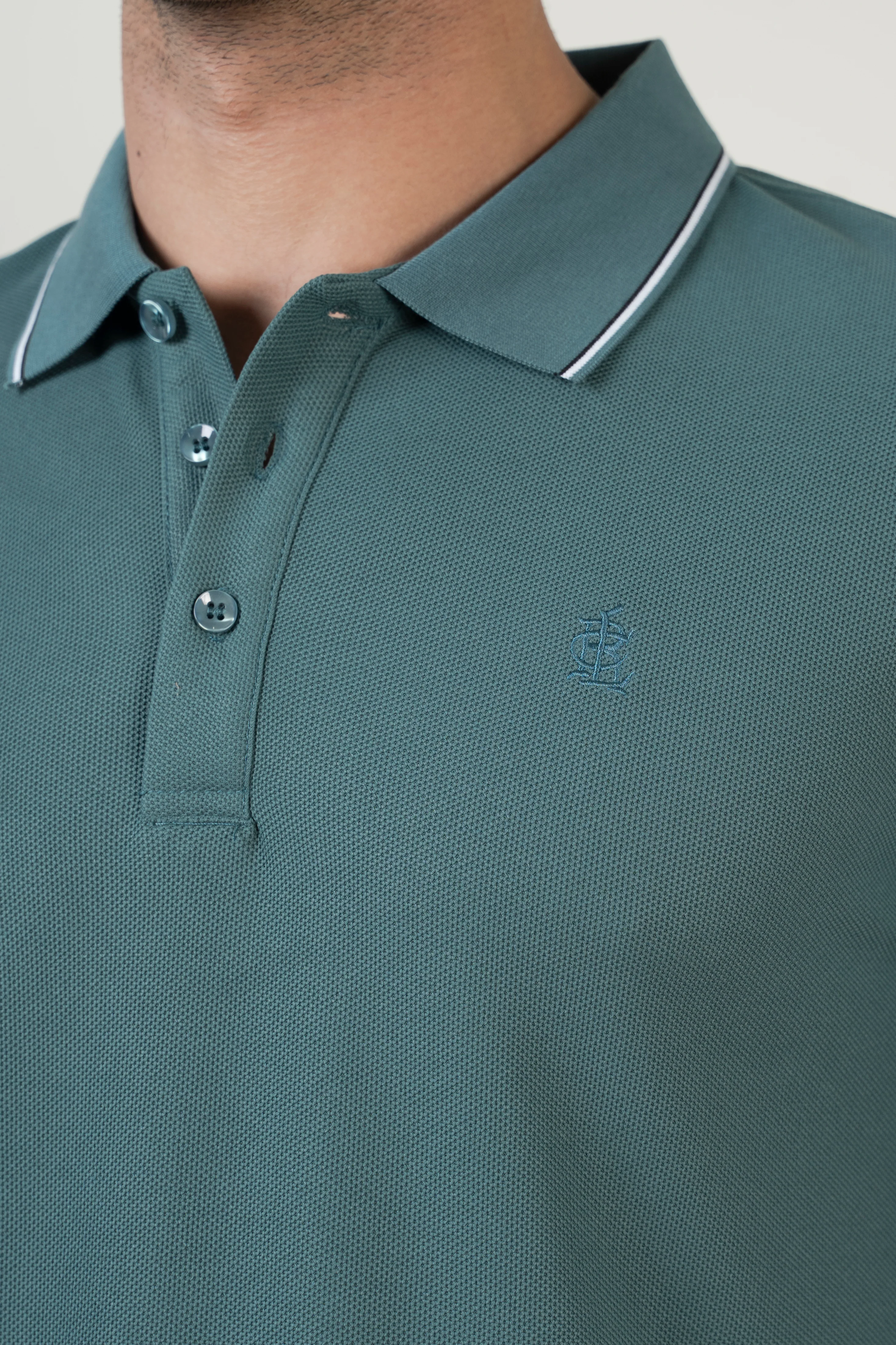 CLASSIC TIPPING POLO FOREST GREEN - Image 5