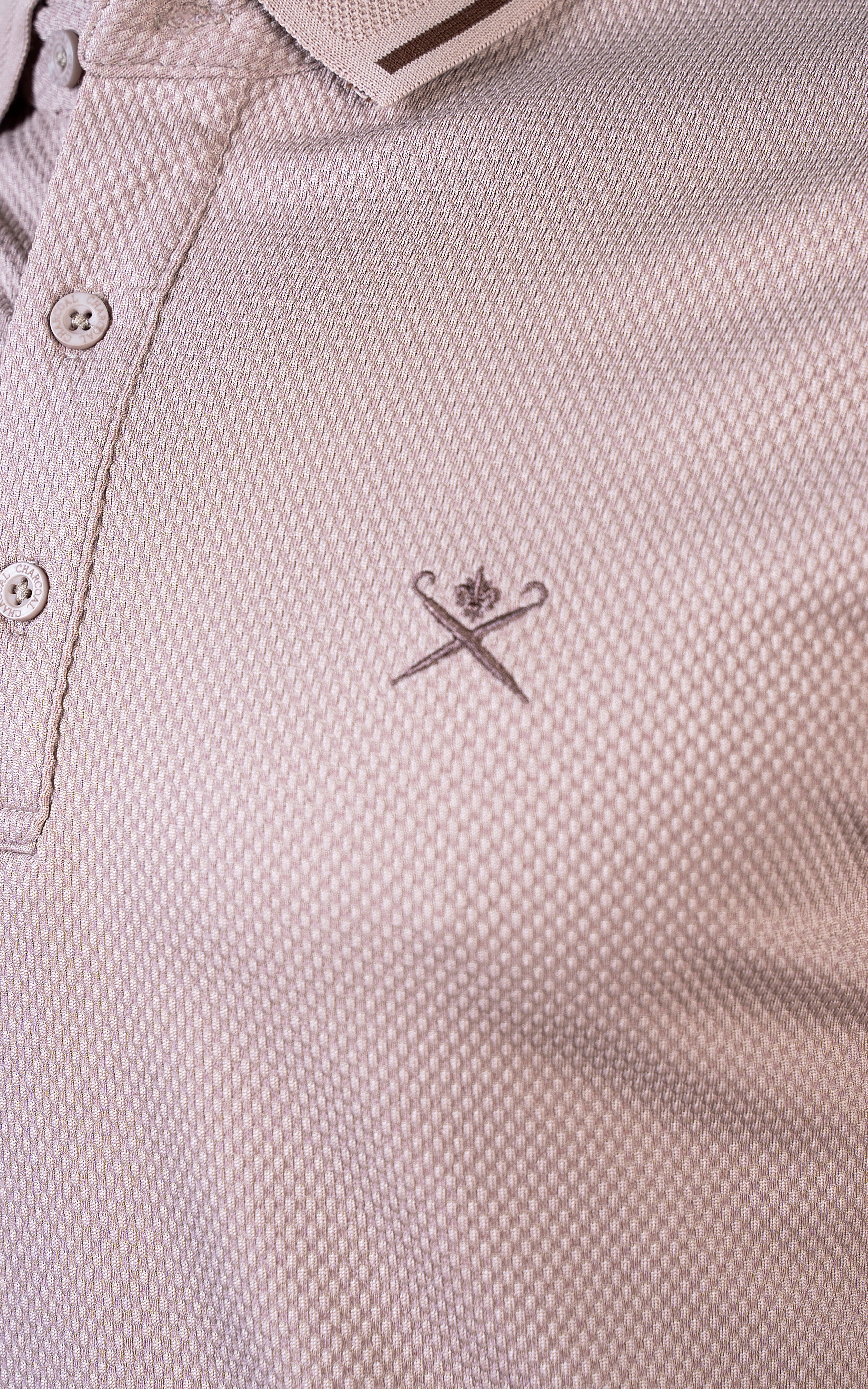 TIPPING COLLAR POLO LIGHT KHAKI - Image 3