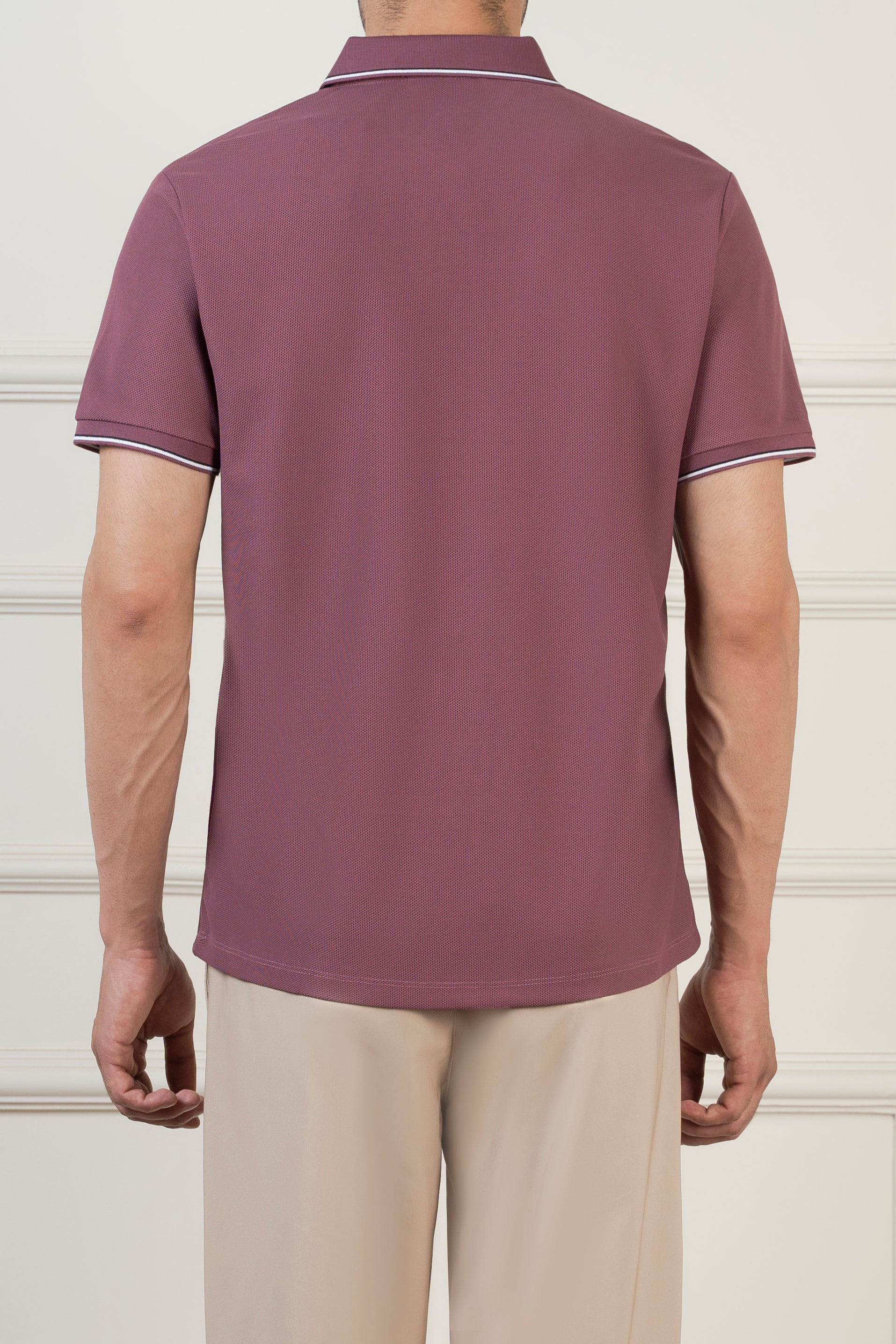 CLASSIC TIPPING POLO MAGENTA - Image 4