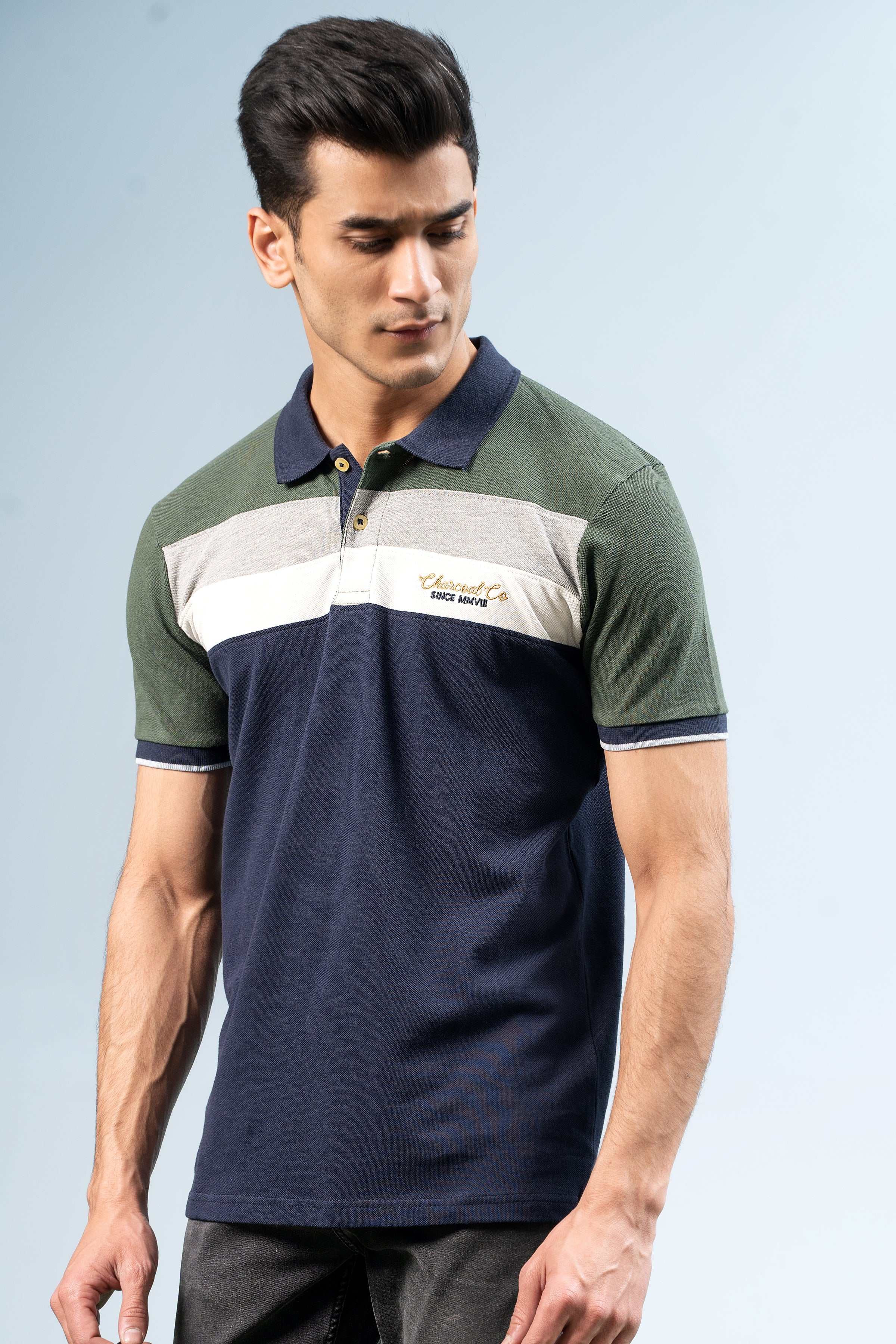 FASHION POLO NAVY GREEN - Image 5