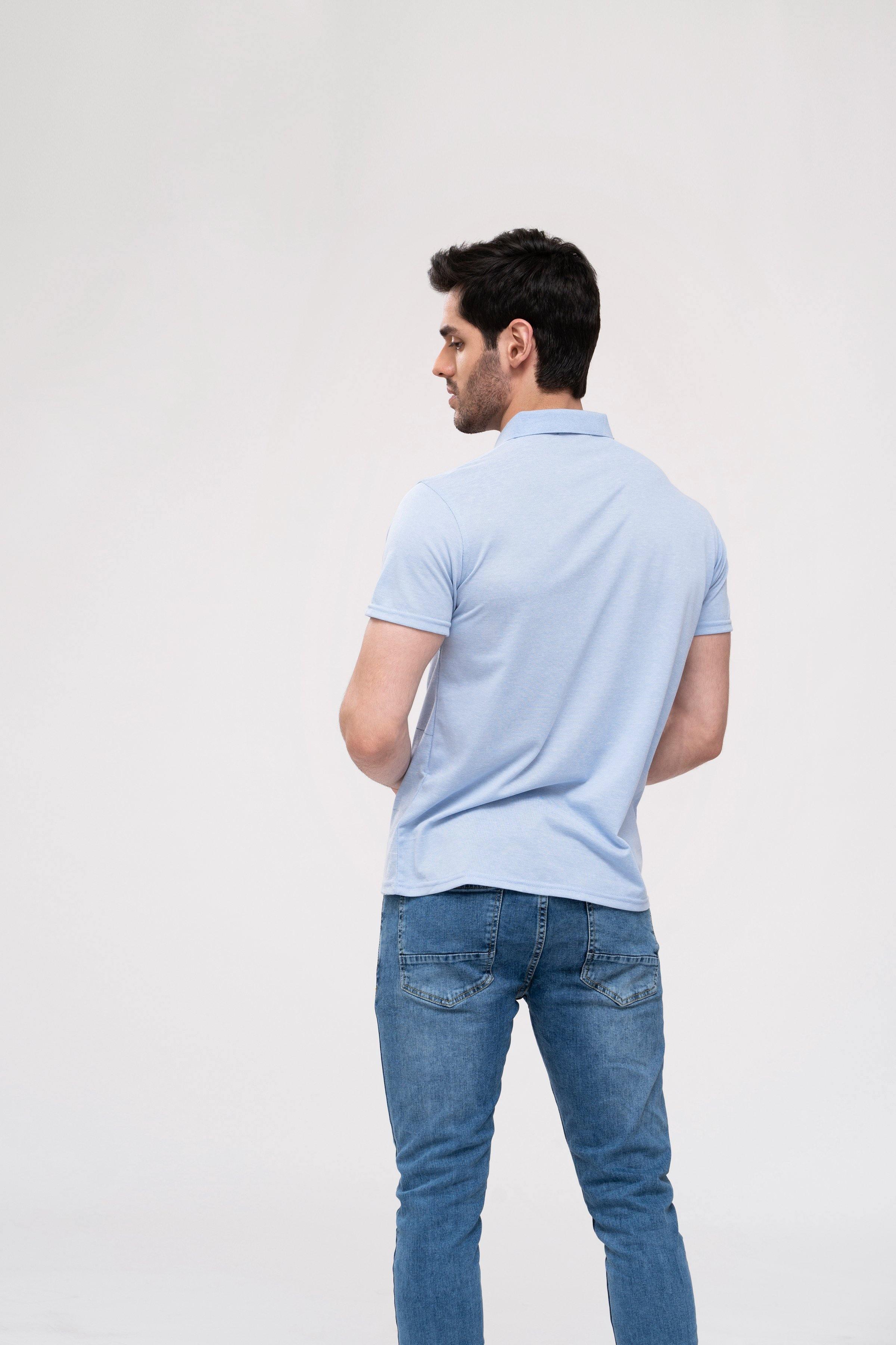 POLO SHIRT SKY BLUE - Image 3