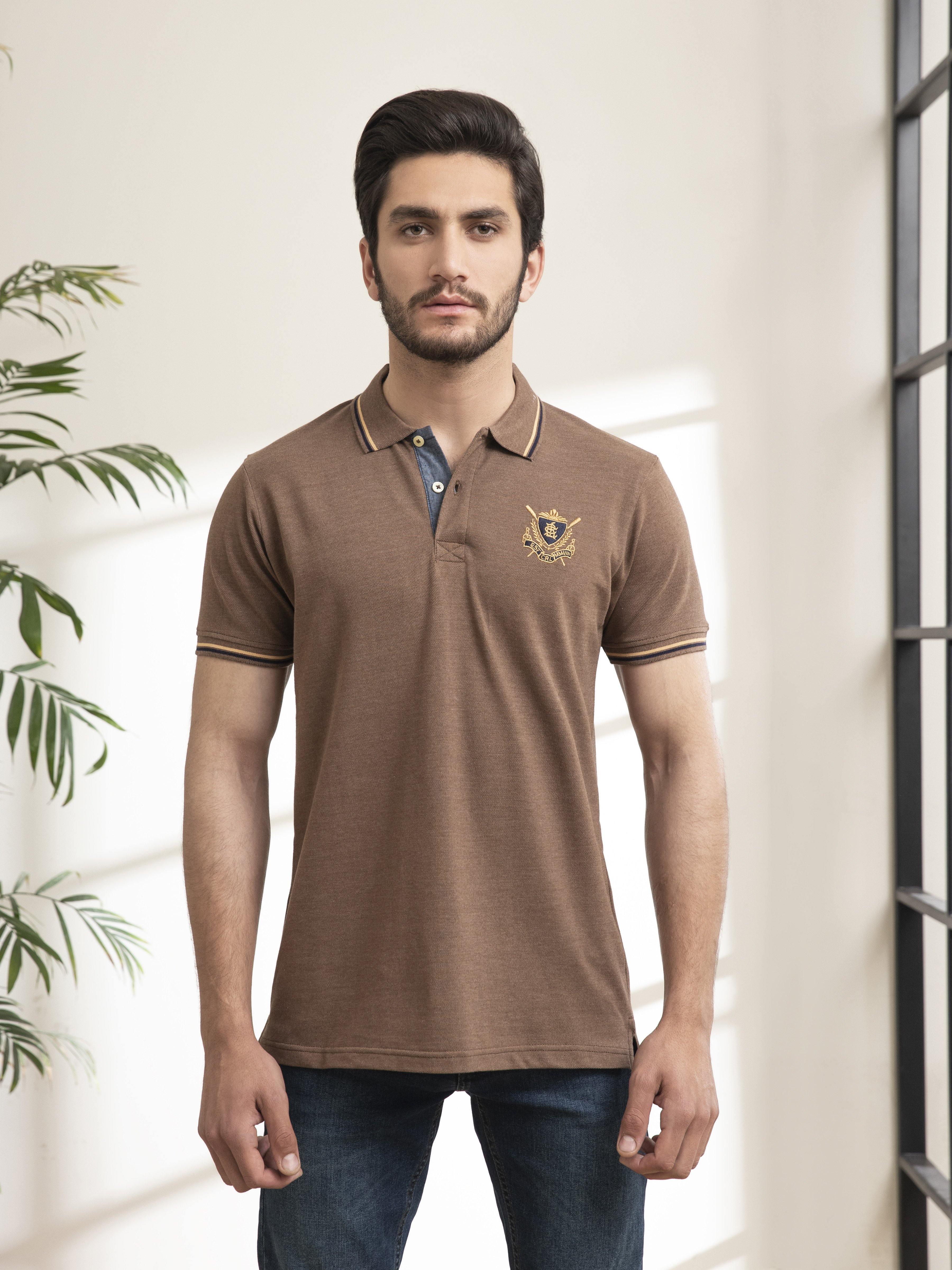POLO SHIRT TIPPING COLLAR KHAKI - Image 2