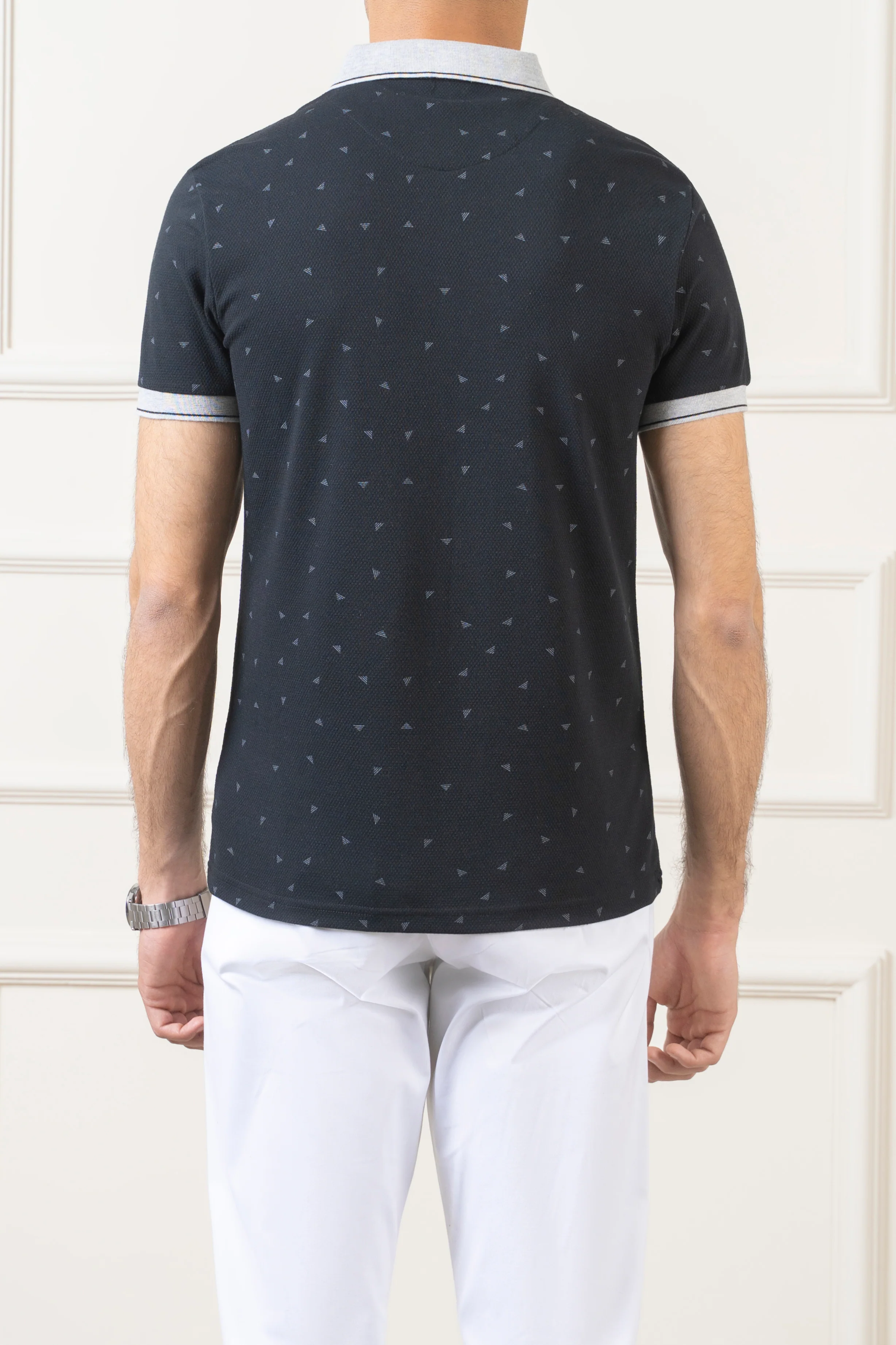 POLO TIPPING COLLAR BLACK - Image 5