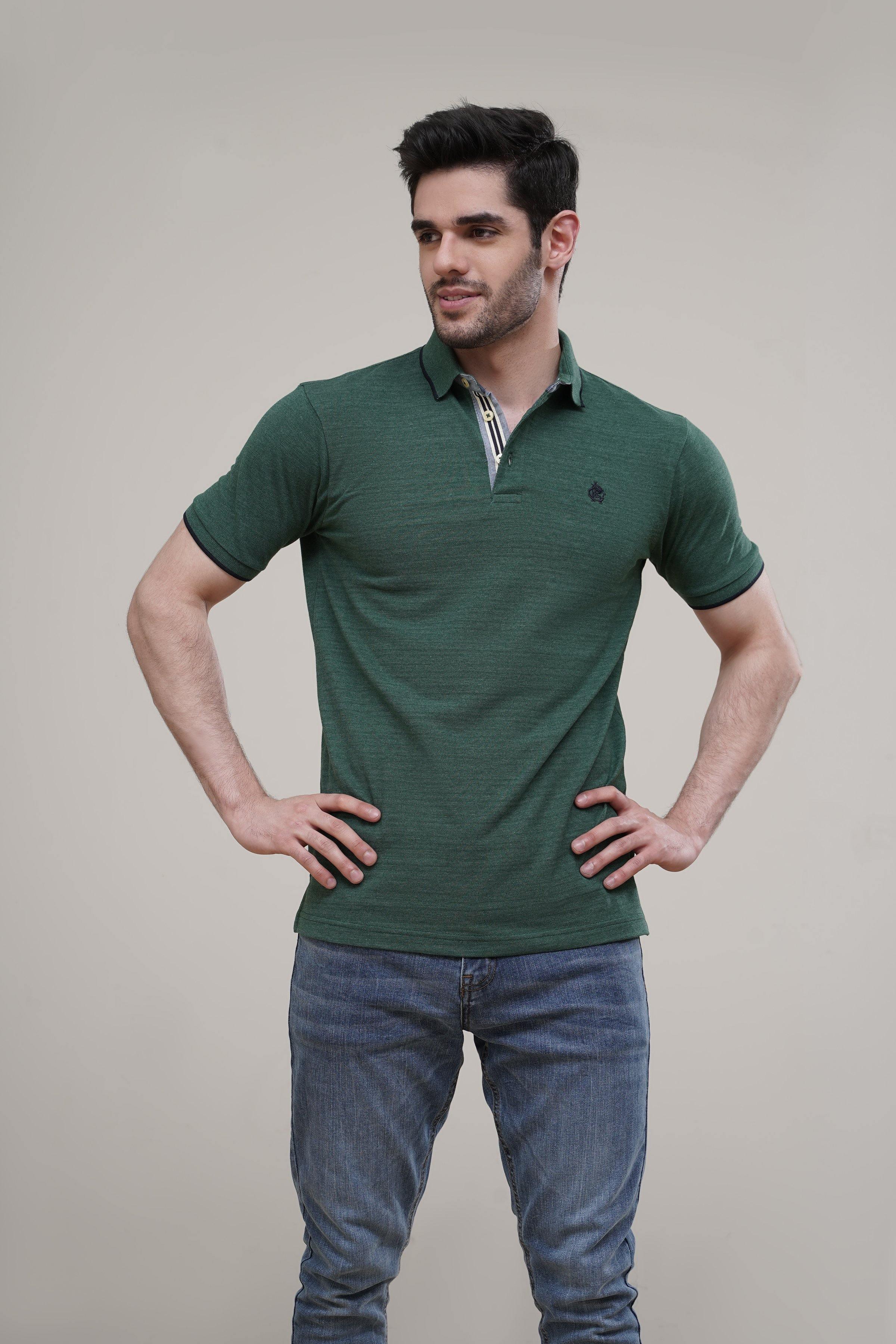 POLO TIPPING COLLAR GREEN