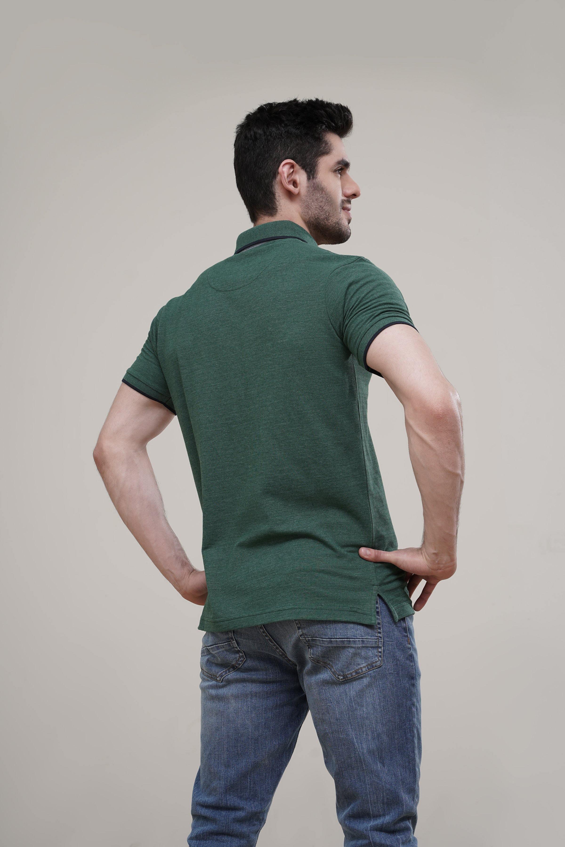 POLO TIPPING COLLAR GREEN - Image 3