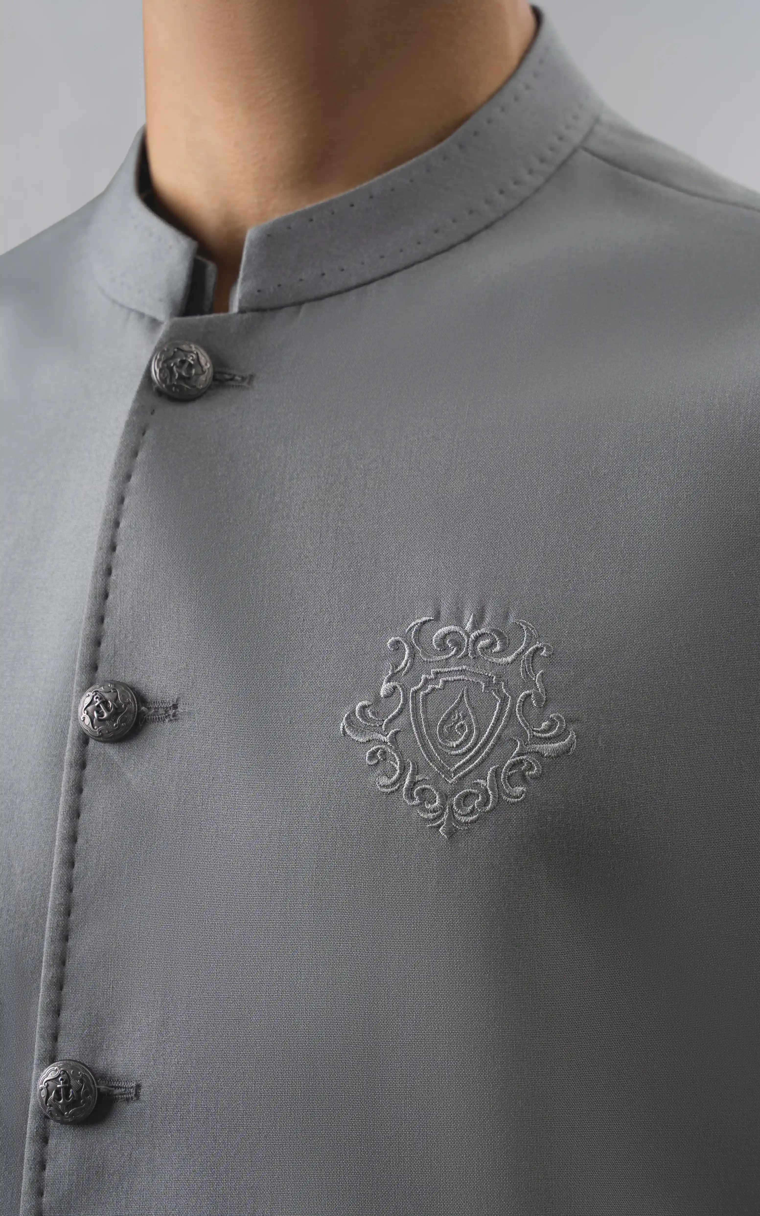 PREMIUM BLENDED WAISTCOAT | EXECUTIVE COLLECTION LIGHT GREY - Image 3
