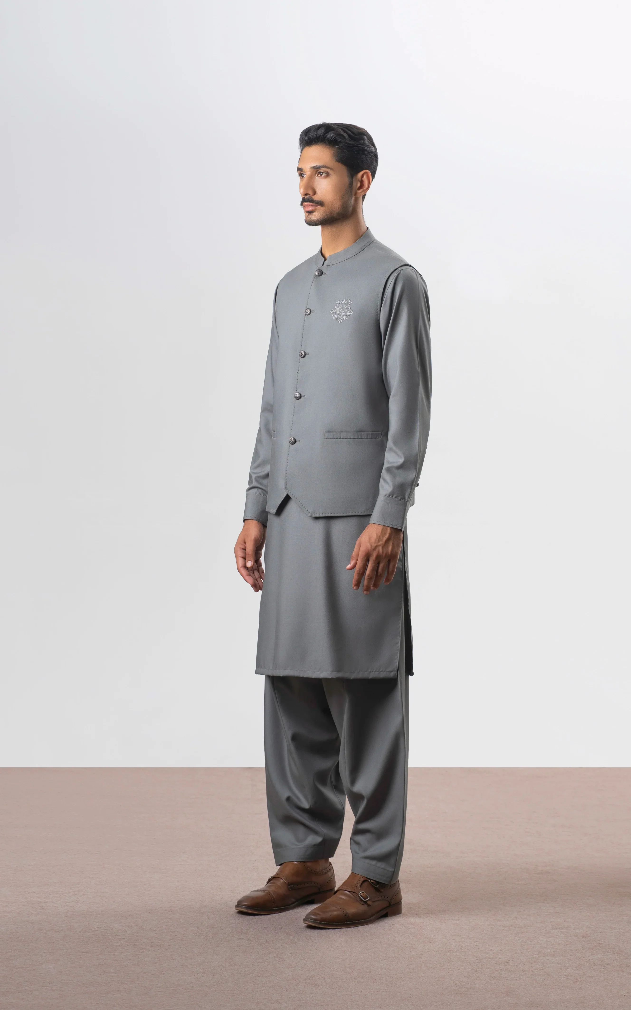PREMIUM BLENDED WAISTCOAT | EXECUTIVE COLLECTION LIGHT GREY - Image 4