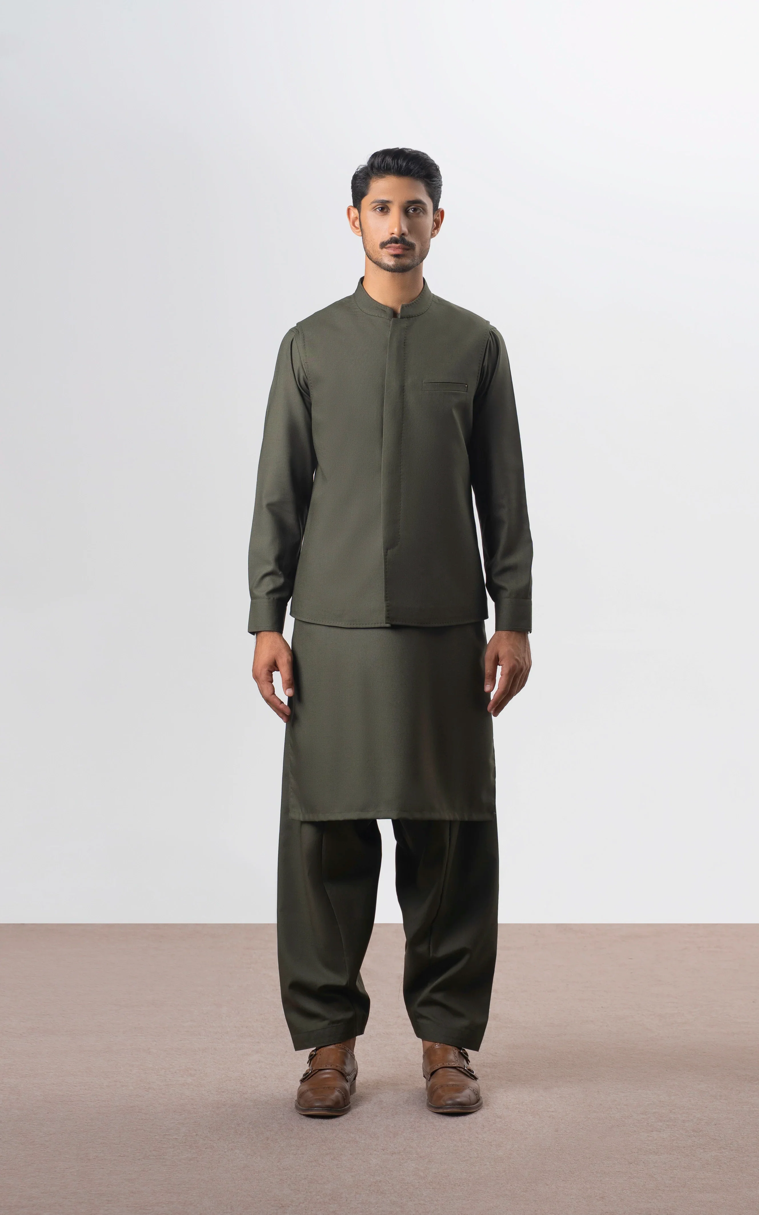 PREMIUM BLENDED WAISTCOAT | EXECUTIVE COLLECTION OLIVE