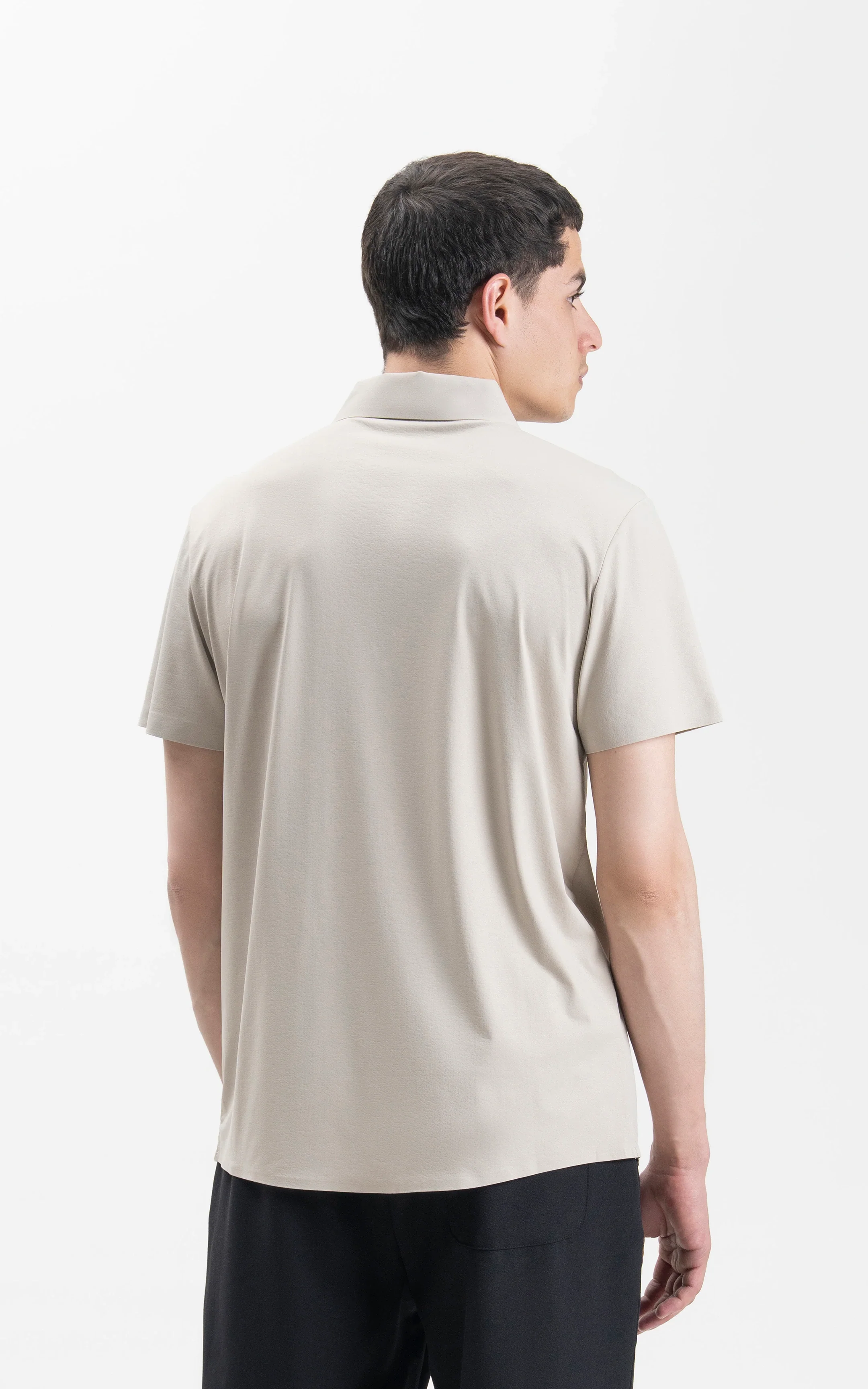 PREMIUM NYLON CASUAL SHIRT BEIGE - Image 4