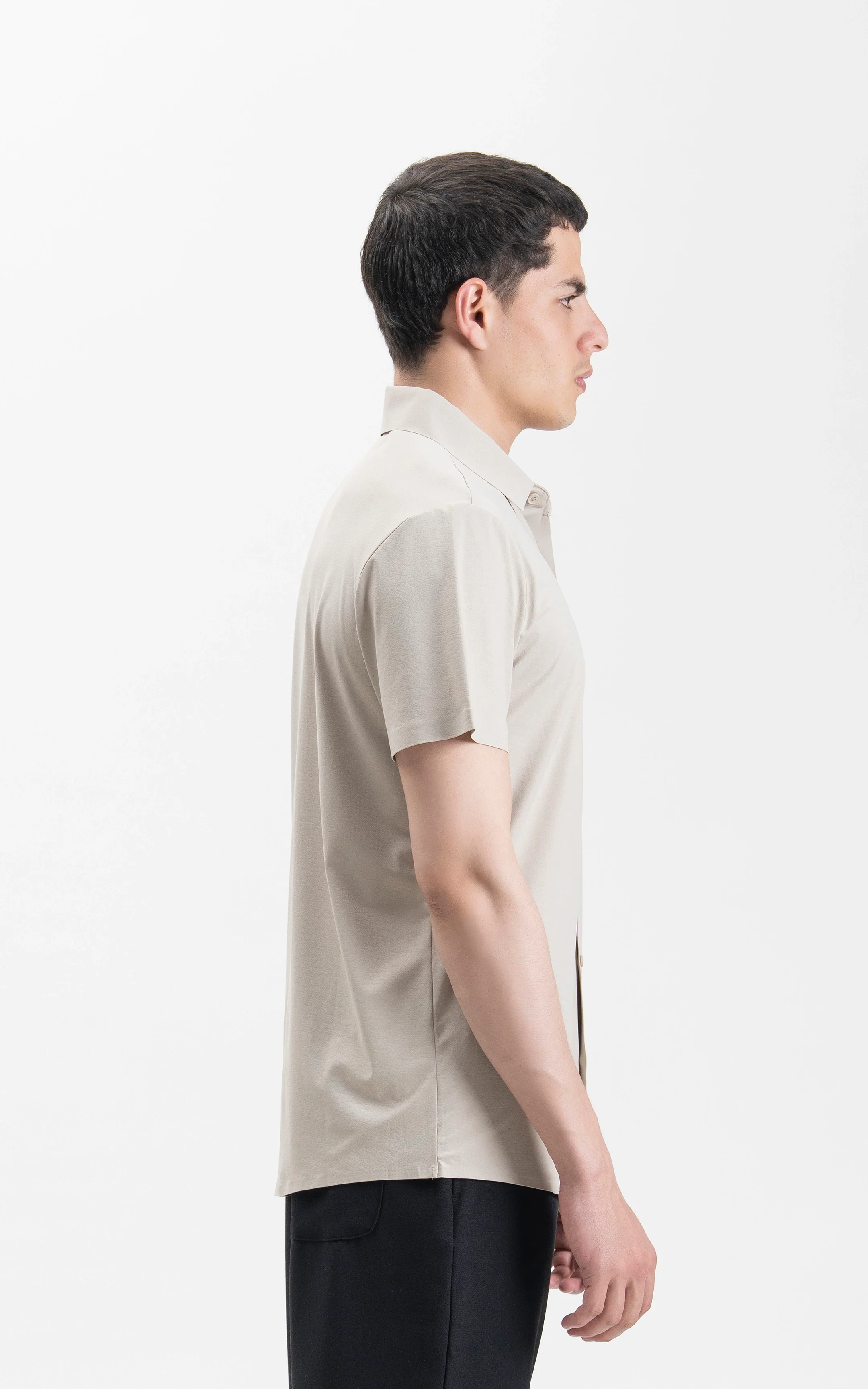 PREMIUM NYLON CASUAL SHIRT BEIGE - Image 5