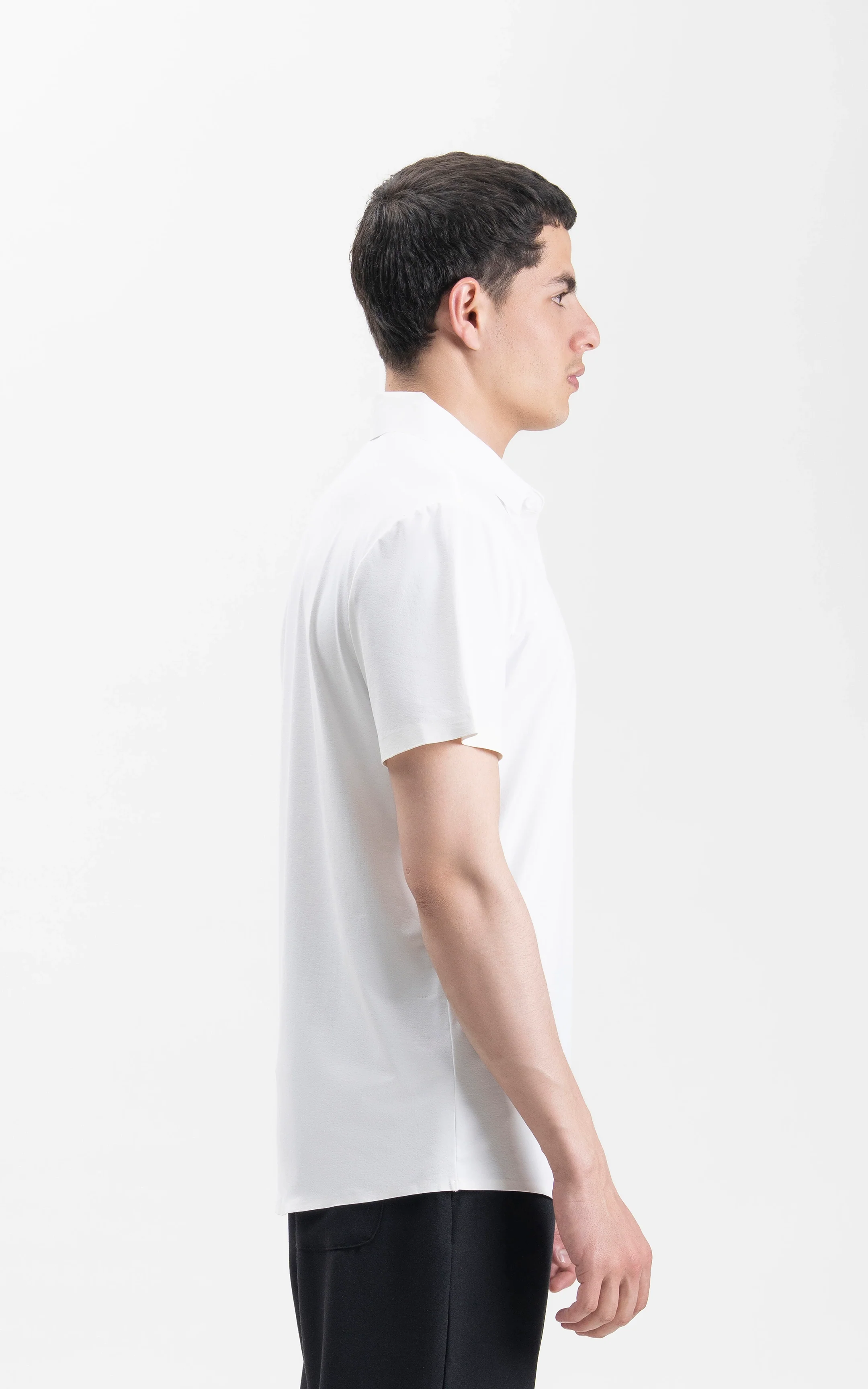 PREMIUM NYLON CASUAL SHIRT WHITE - Image 4