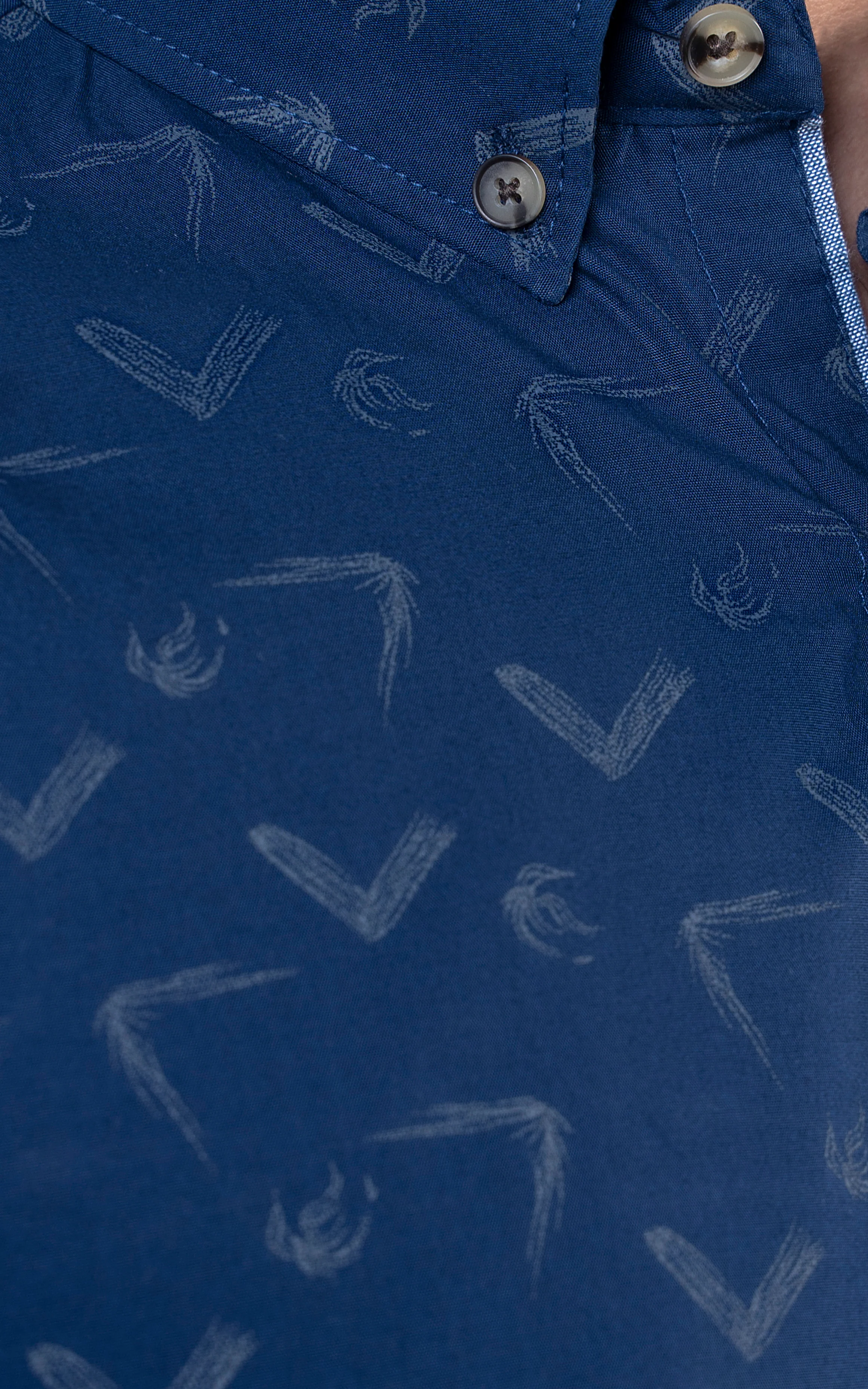 PRINTED CASUAL SHIRT NAVY - Image 3