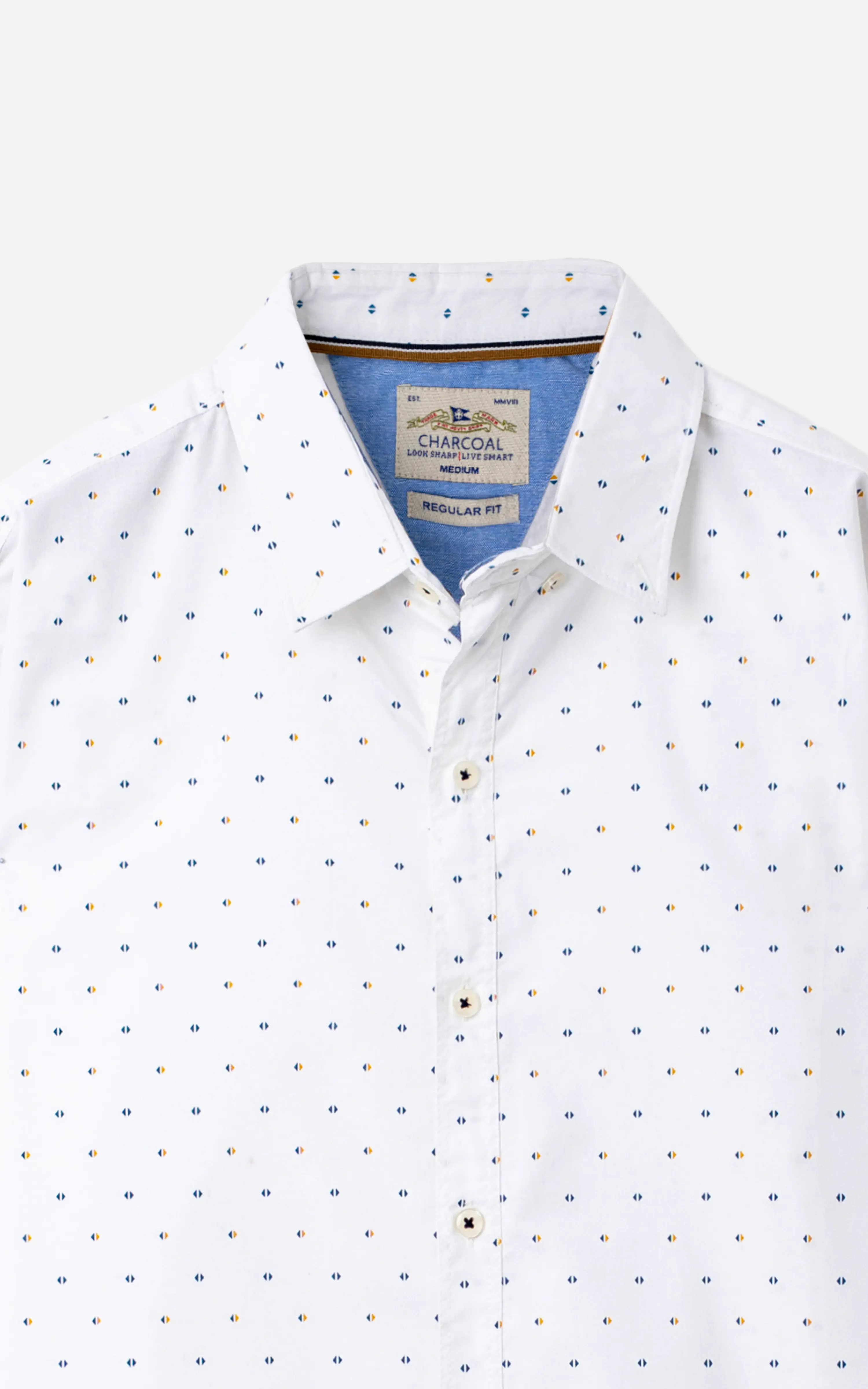 PRINTED CASUAL SHIRT OFF WHITE - Image 2
