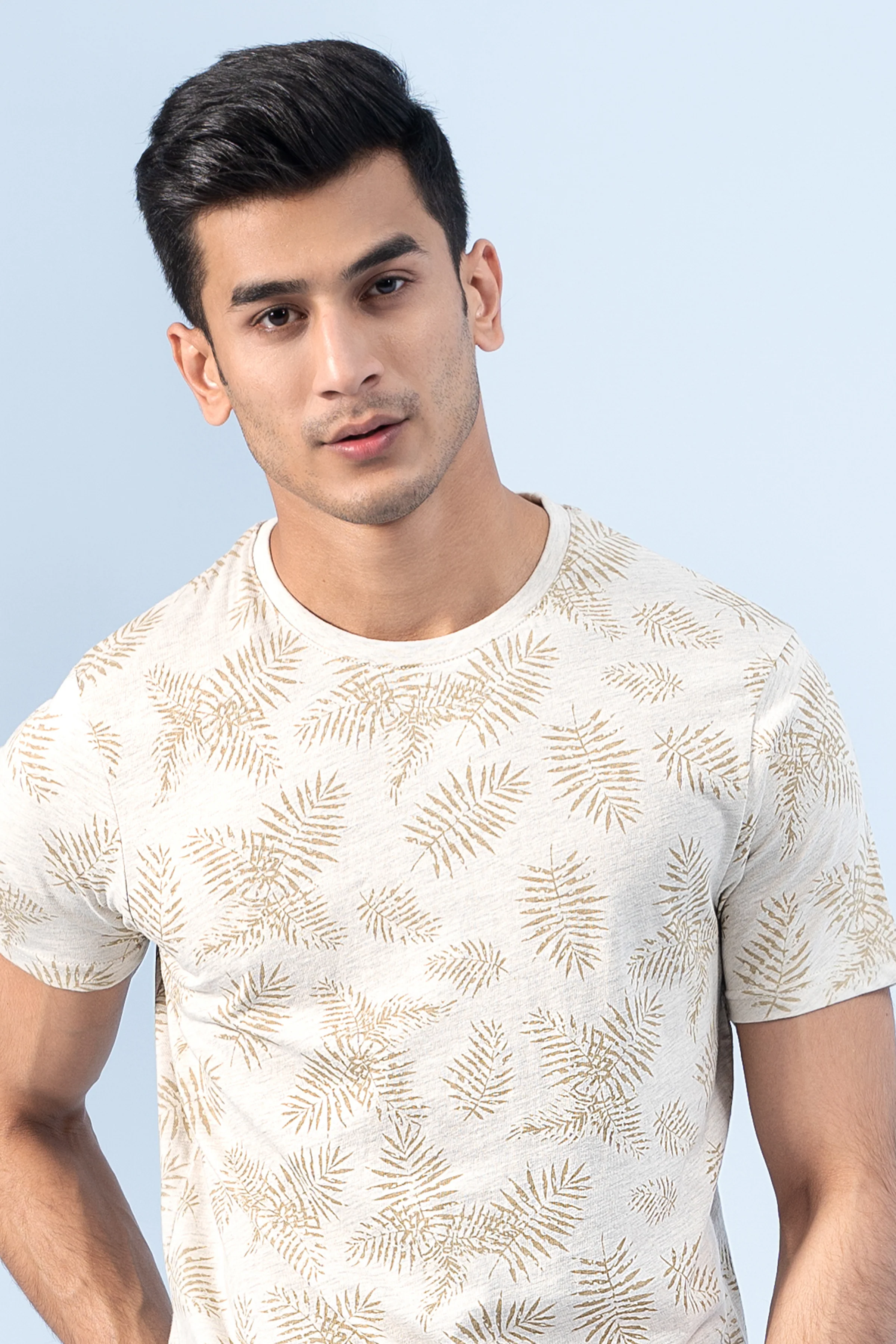 PRINTED T-SHIRT KHAKI - Image 2