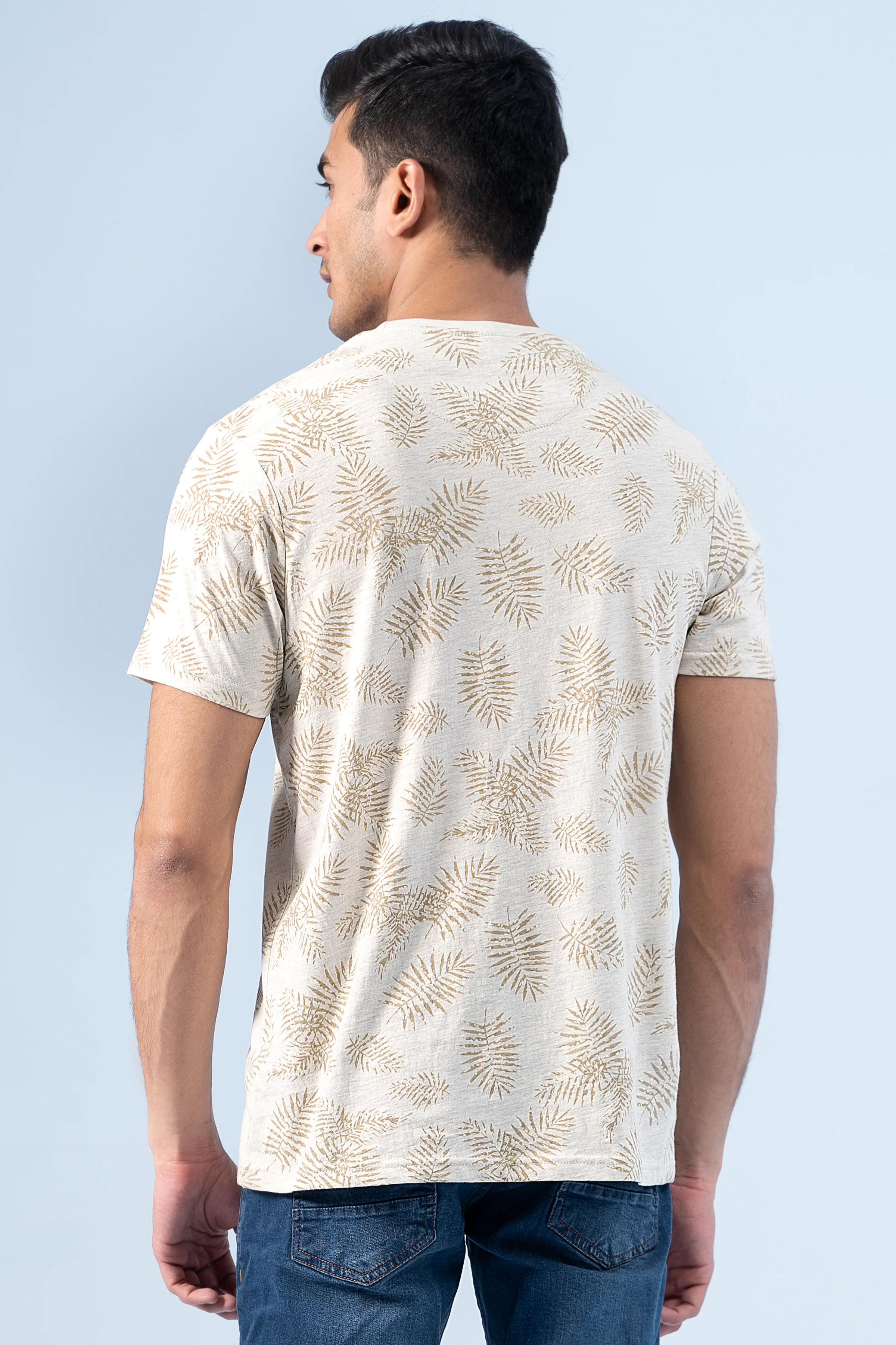 PRINTED T-SHIRT KHAKI - Image 4
