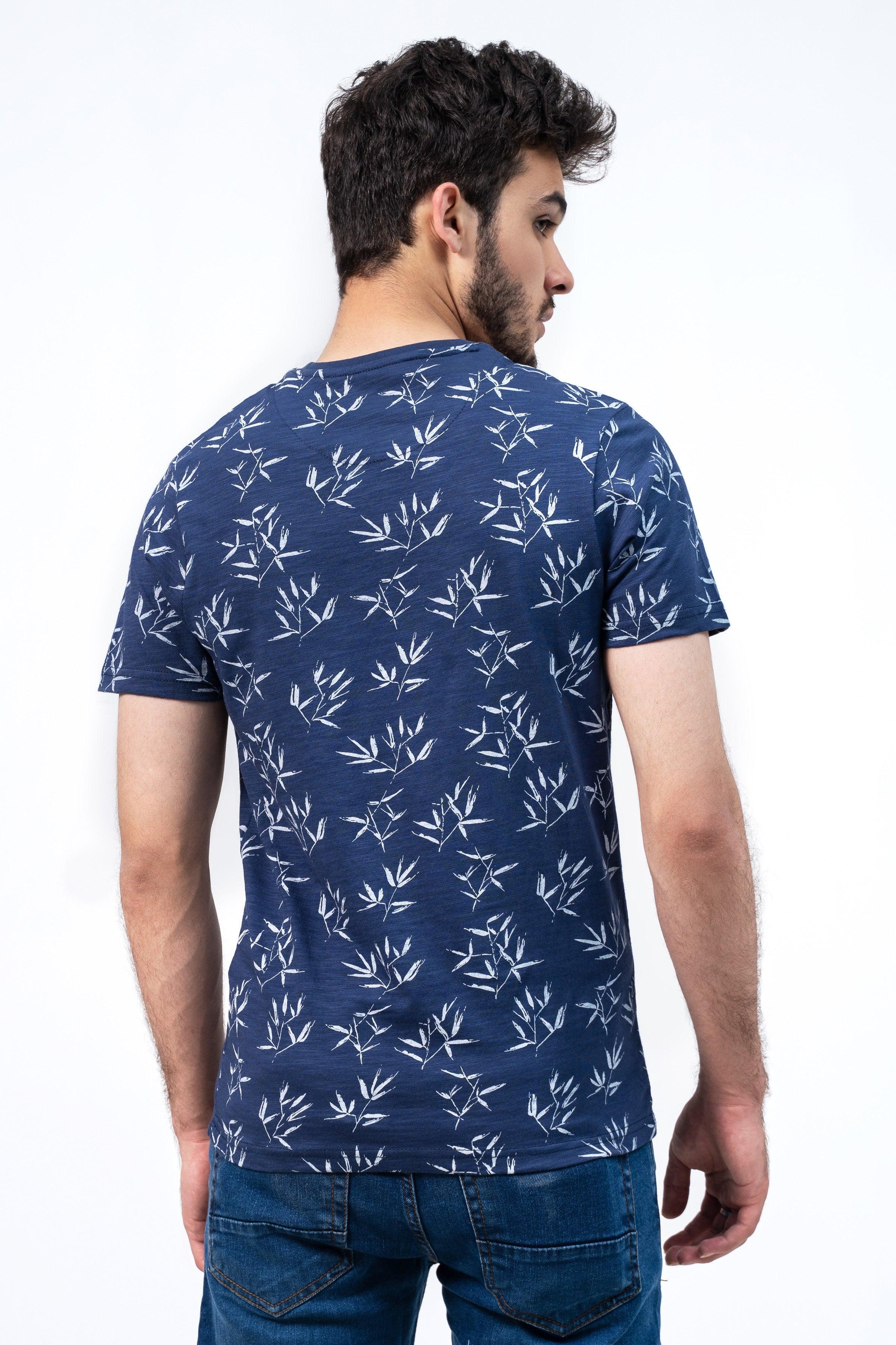 PRINTED T SHIRT NAVY - Image 3