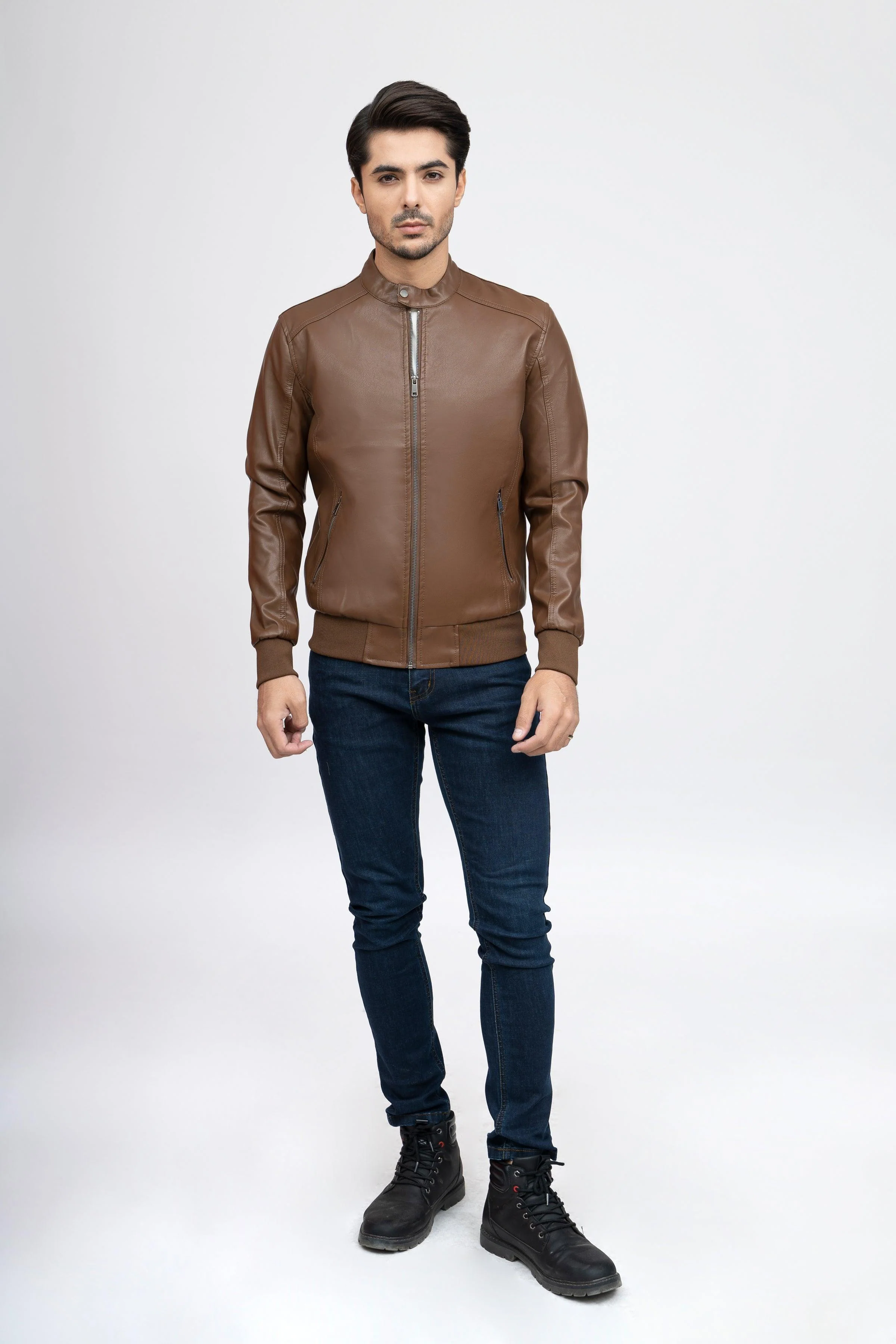 PU BAN JACKET F/S COFFEE BROWN - Image 2